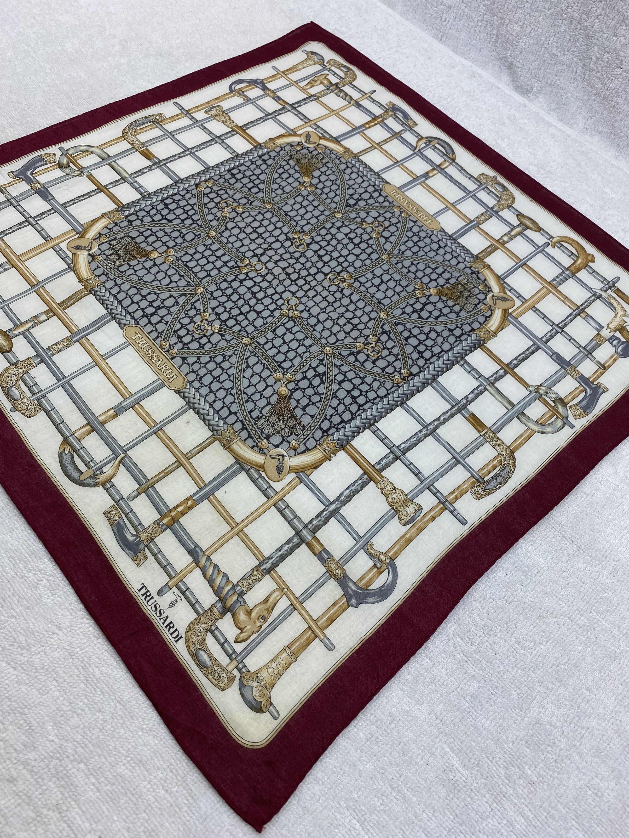 Trussardi × Vintage Trussardi Handkerchief / Bandana / Neckerchief Size ONE SIZE - 4 Thumbnail