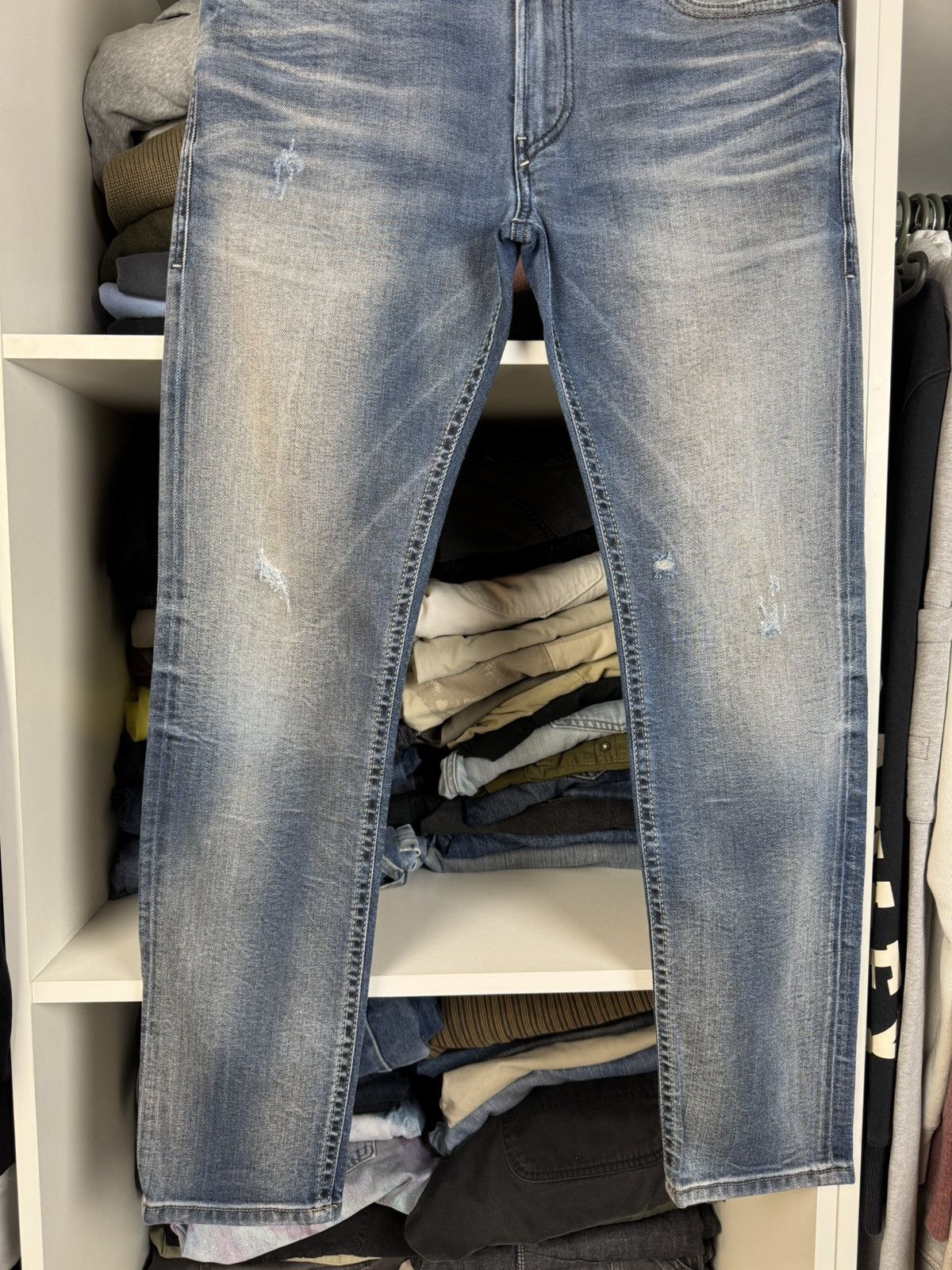 Diesel Diesel Thommer Slim-Skinny Distressed Denim Jeans Size US 31 - 11 Thumbnail