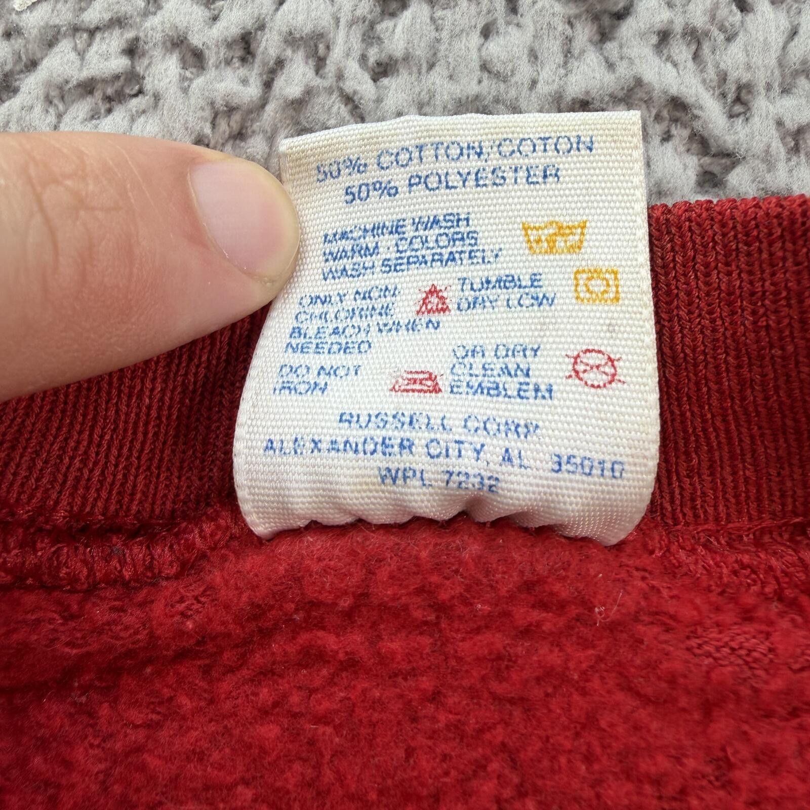 Jerzees Vintage 90s Indiana Hoosiers Crewneck Sweatshirt USA Red 2XL Size US XXL / EU 58 / 5 - 5 Thumbnail