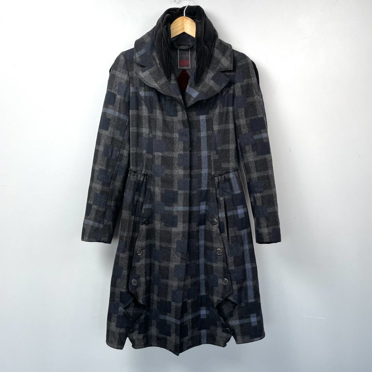 Marithe + Francois Girbaud Marithe Francois Girbaud Tartan Plaid Deconstructed Coat Size S / US 4 / IT 40 - 2 Thumbnail