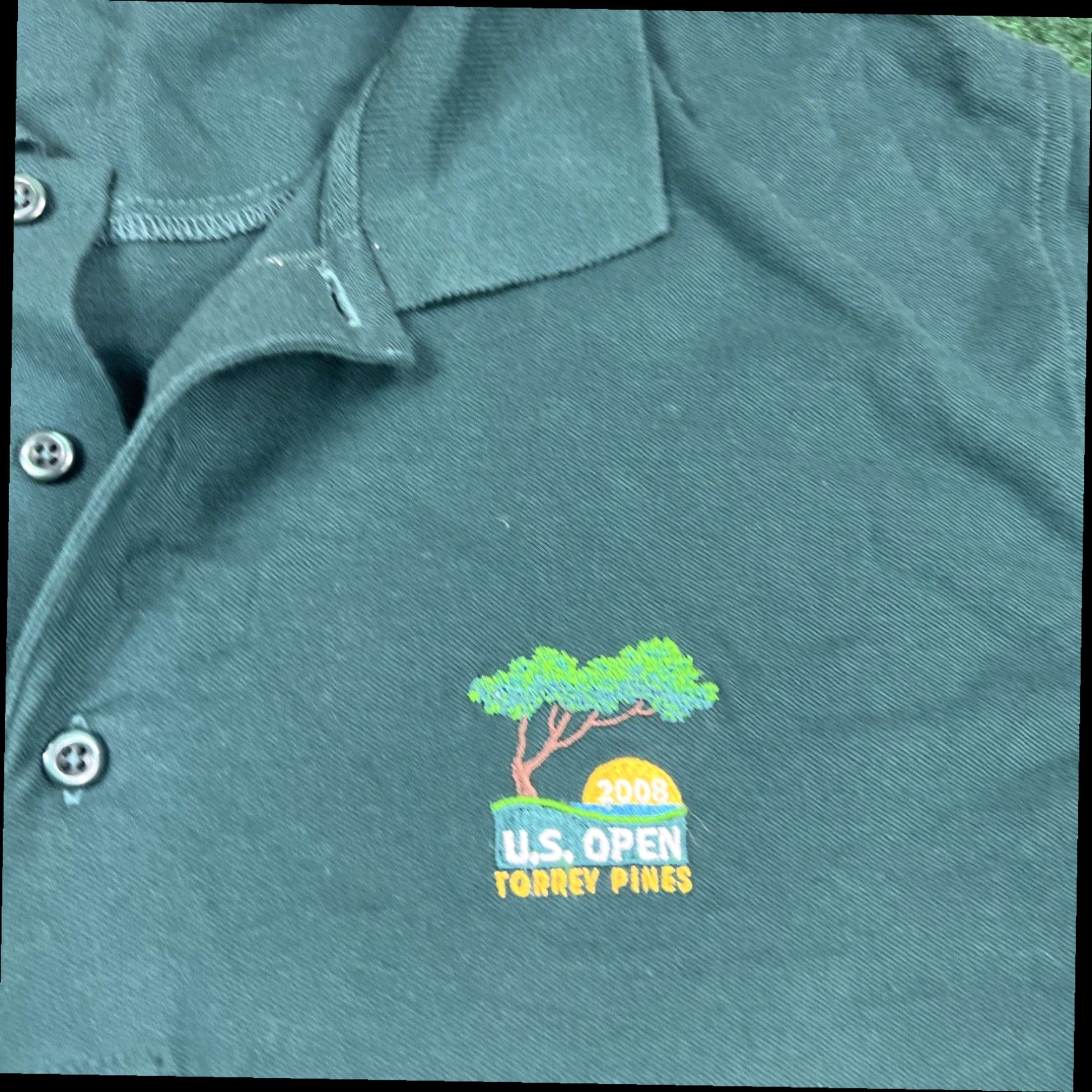 Vintage 2008 US OPEN TORREY PINES Green Golf Polo Shirt - Sz Large Fast Shipping Size US L / EU 52-54 / 3 - 3 Thumbnail
