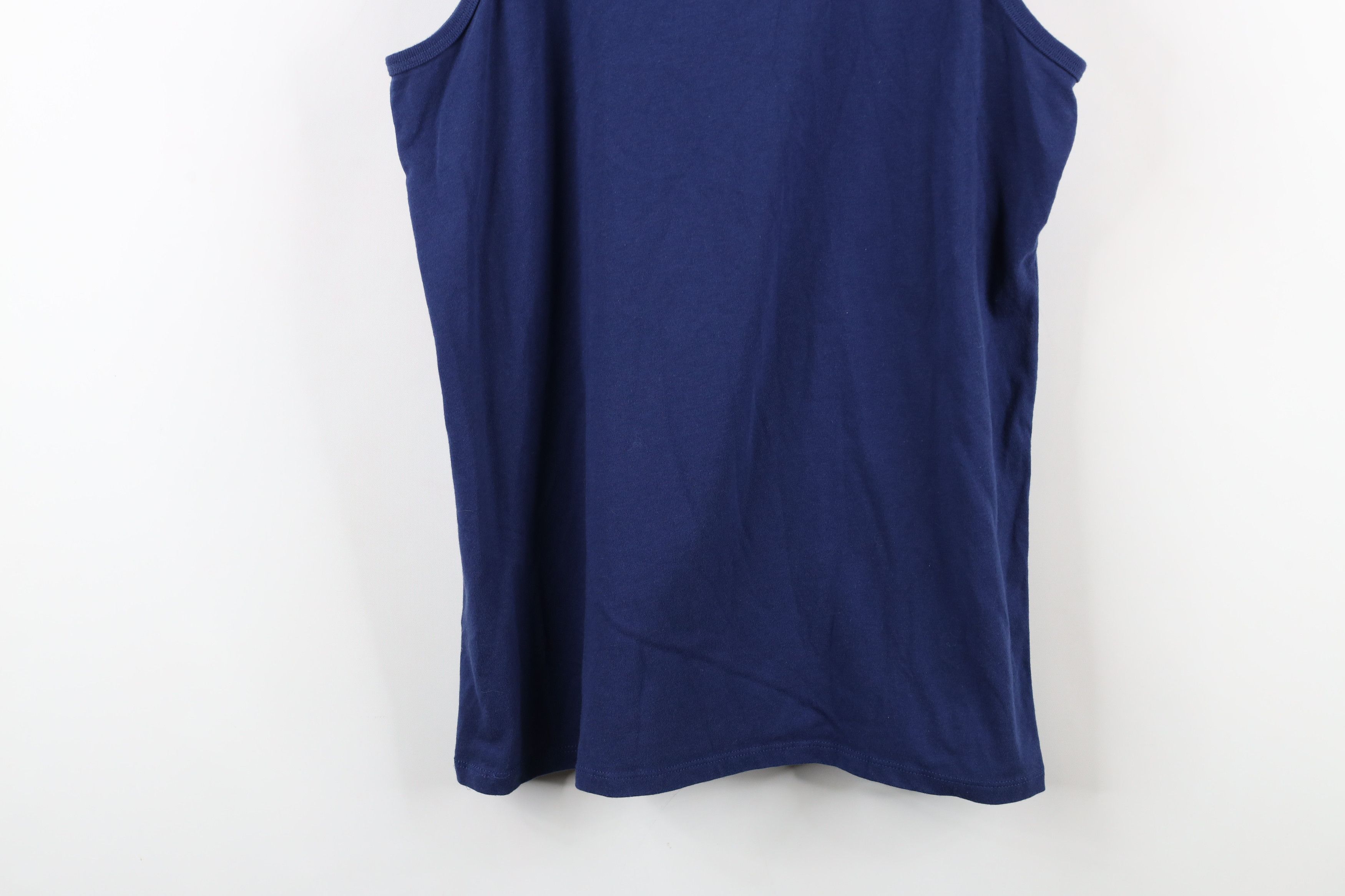 Nike × Vintage Nike Cut Faded Big Swoosh Logo Tank Top T-Shirt Navy Blue Size US M / EU 48-50 / 2 - 11 Thumbnail