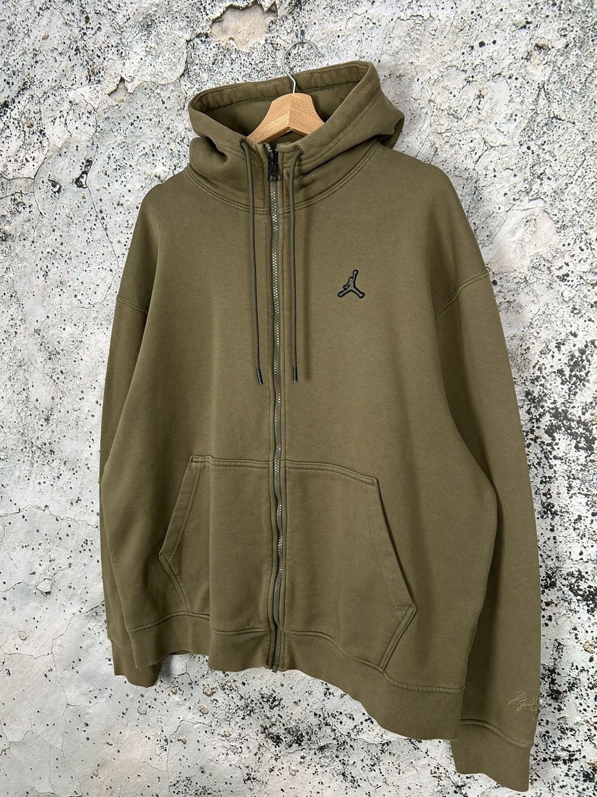 Jordan Brand Jordan Brand Air Hoodie Zip Khaki Streetwear Rap Baggy Skate Size US XL / EU 56 / 4 - 2 Thumbnail