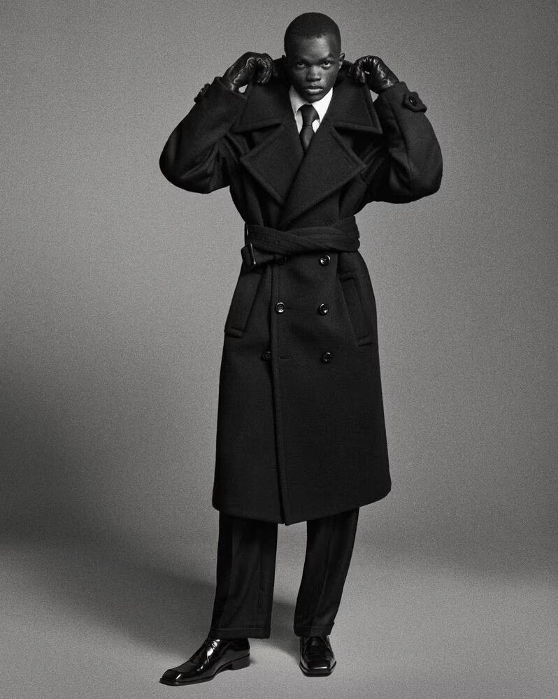 Saint Laurent Paris o1s1wg110824 Size:7 / Gloves in Leather in Black Size ONE SIZE - 2 Thumbnail