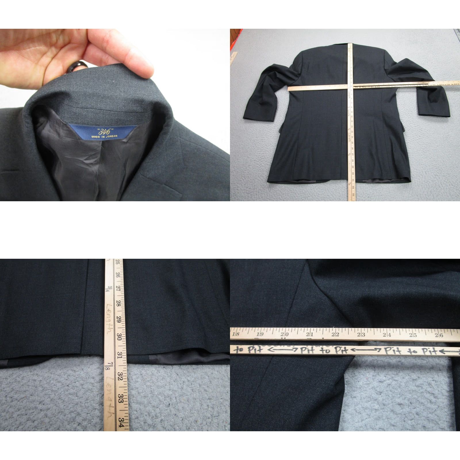 Brooks Brothers Brooks Brothers 346 Blazer Mens 43R Gray Stretch Wool Suit Jacket 2 Piece Size 46R - 9 Thumbnail