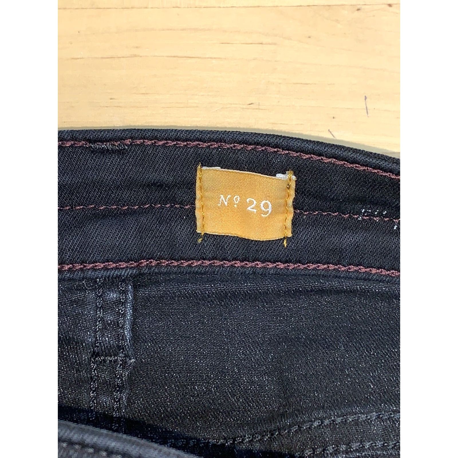 Vintage Pilcro and the Letterpress Jeans Zippers 29 Black Skinny Women Size 29 Distress #4845 Size 29" - 6 Thumbnail