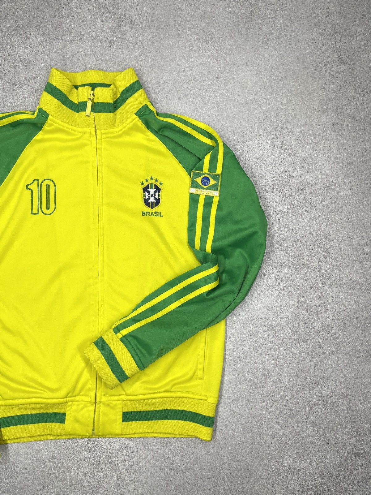 Other Vintage Brazil World Soccer CBF #10 Full Zip Track Jacket Size US M / EU 48-50 / 2 - 3 Thumbnail