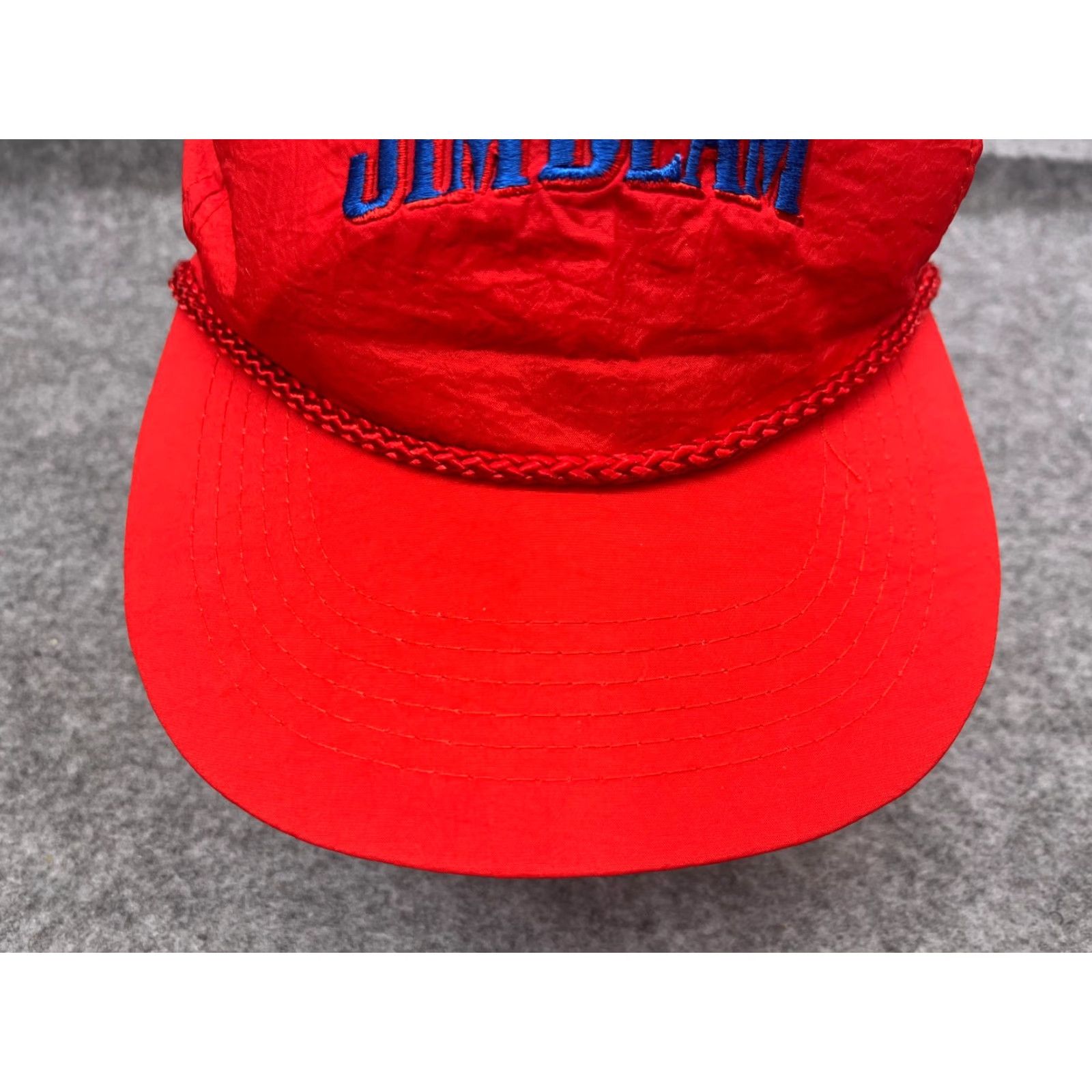 Vintage Jim Beam Hat Cap Snap Back Adult One Size Red 100% Polyester Hatch Rope Size ONE SIZE - 3 Thumbnail