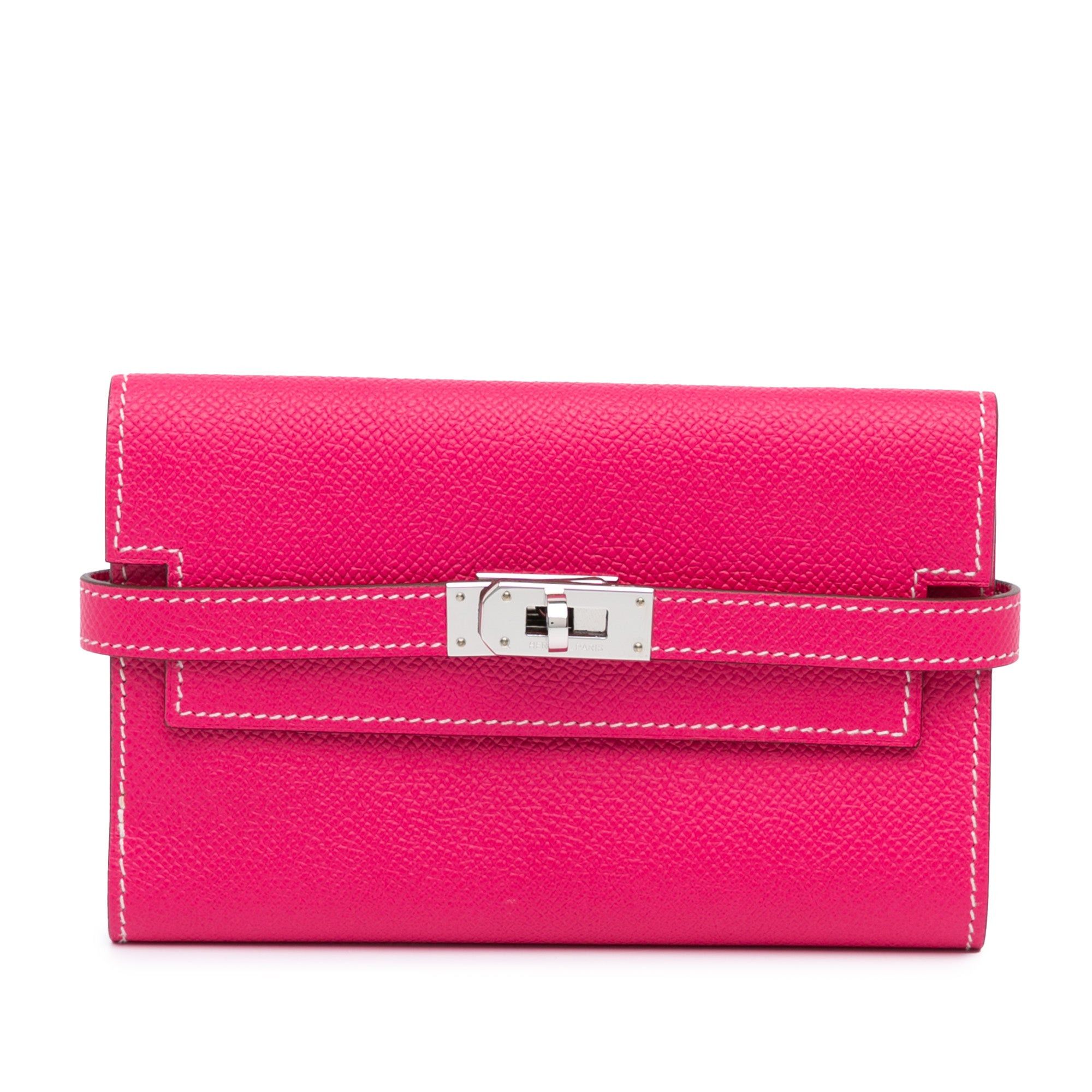 Hermes Hermès Medium Epsom Kelly Depliant Wallet Pink Size ONE SIZE - 1 Thumbnail
