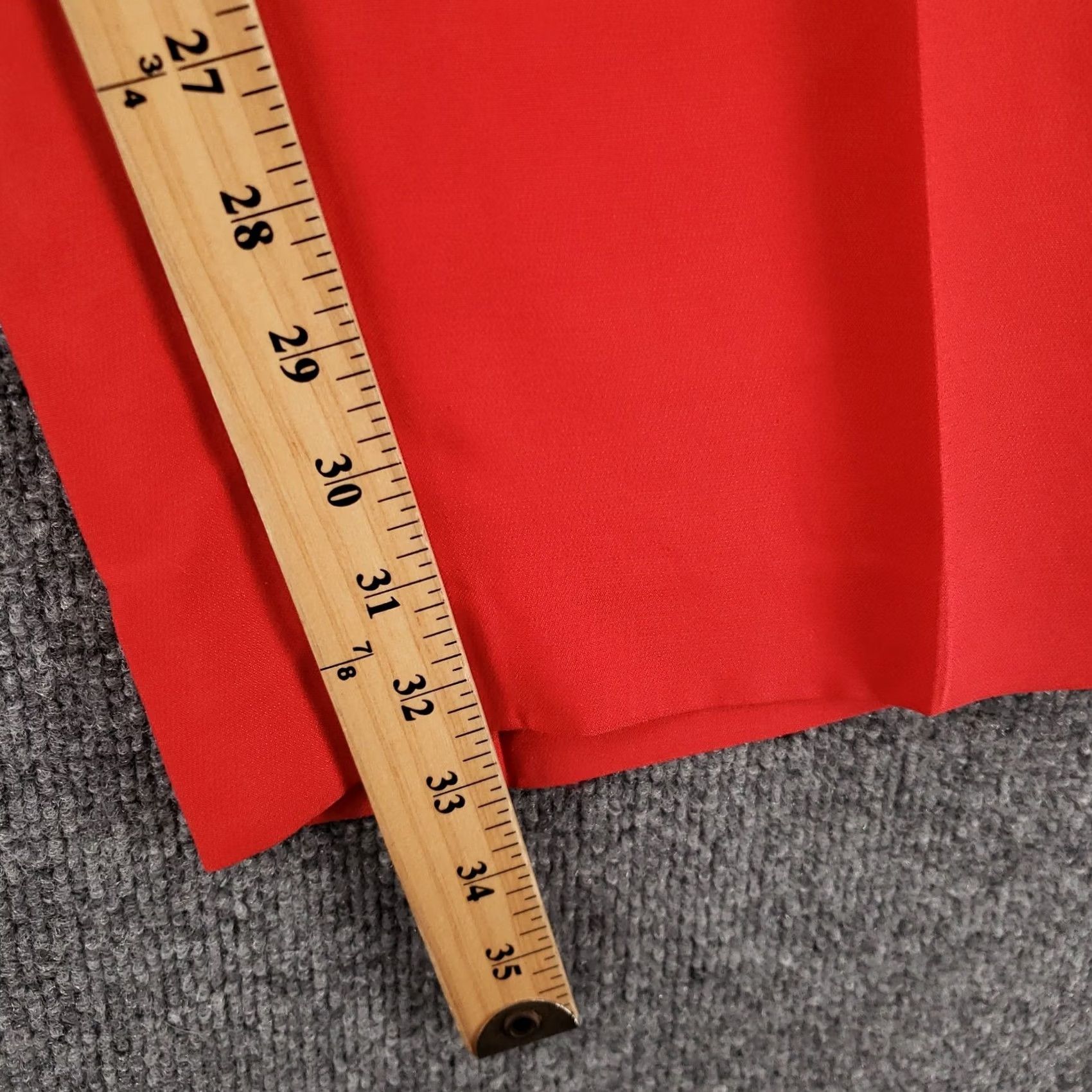 Ellen Tracy Ellen Tracy Dress Pants Womens Size 10 Red High Rise Flat Front Straight Size 32" / US 10 / IT 46 - 4 Thumbnail