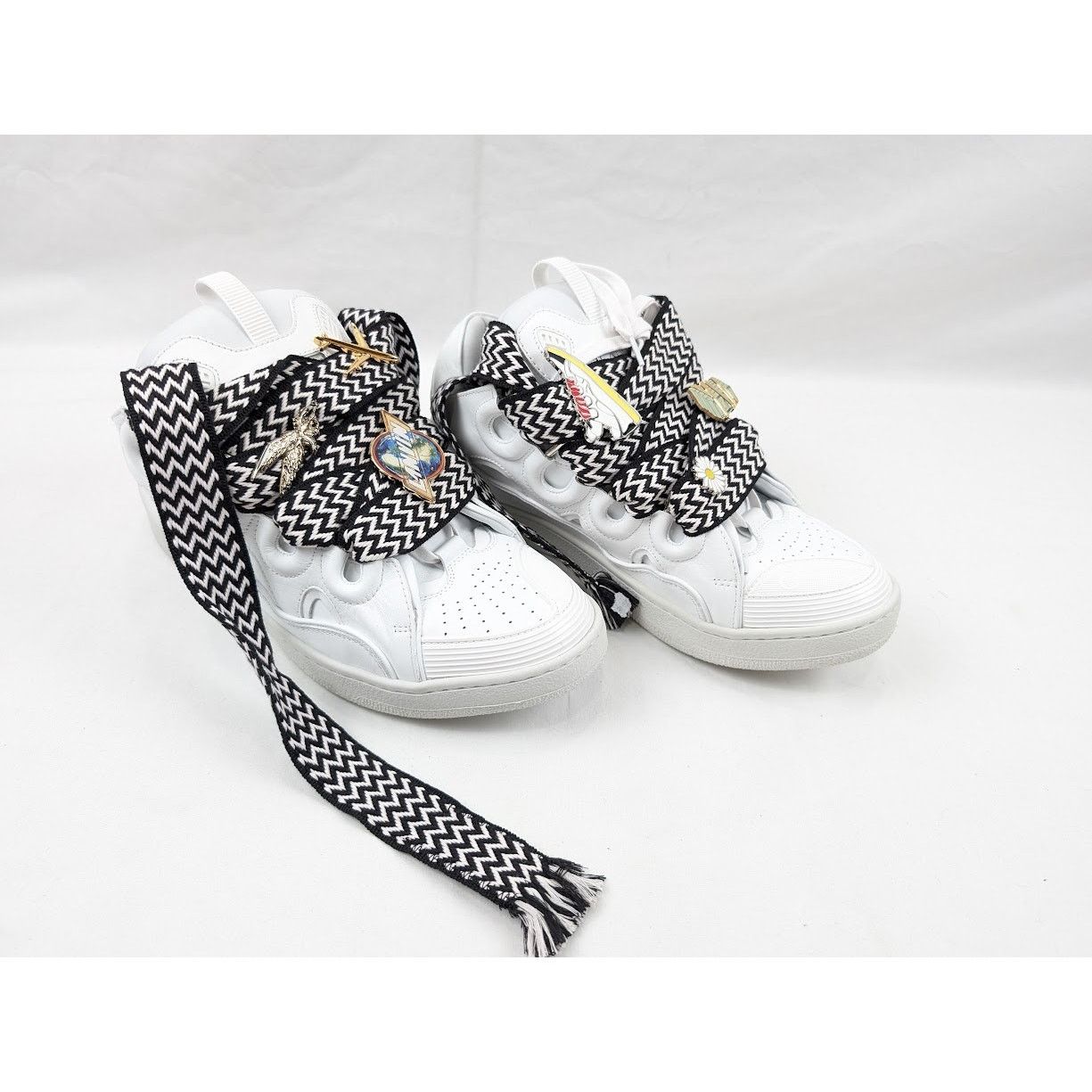 Lanvin o1rshd1 Curb Sneakers in White/Black Size US 10 / EU 43 - 14 Thumbnail