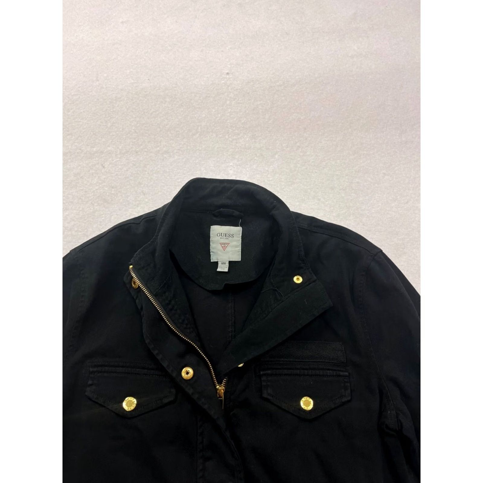 Guess Guess Jacket Womens M Black Military #379A Size Size M / US 6-8 / IT 42-44 - 6 Thumbnail