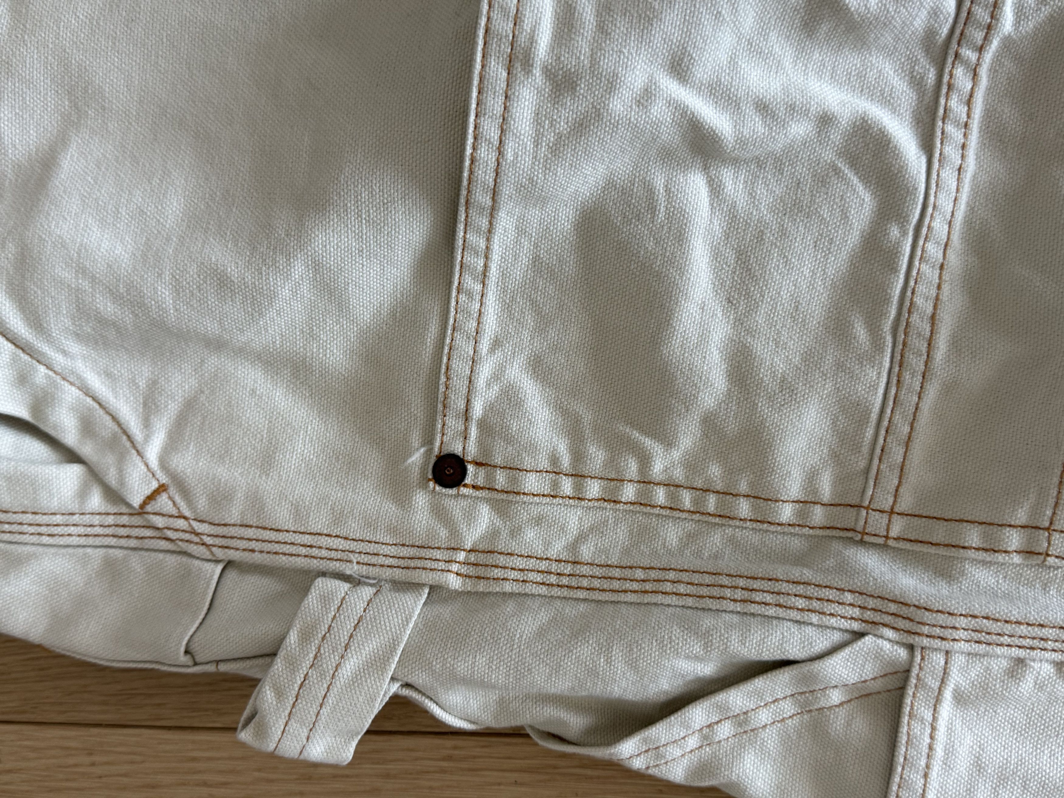 Kapital Kapital "WINDAY" Ecru Canvas Denim Painter Pant Size US 31 - 3 Thumbnail