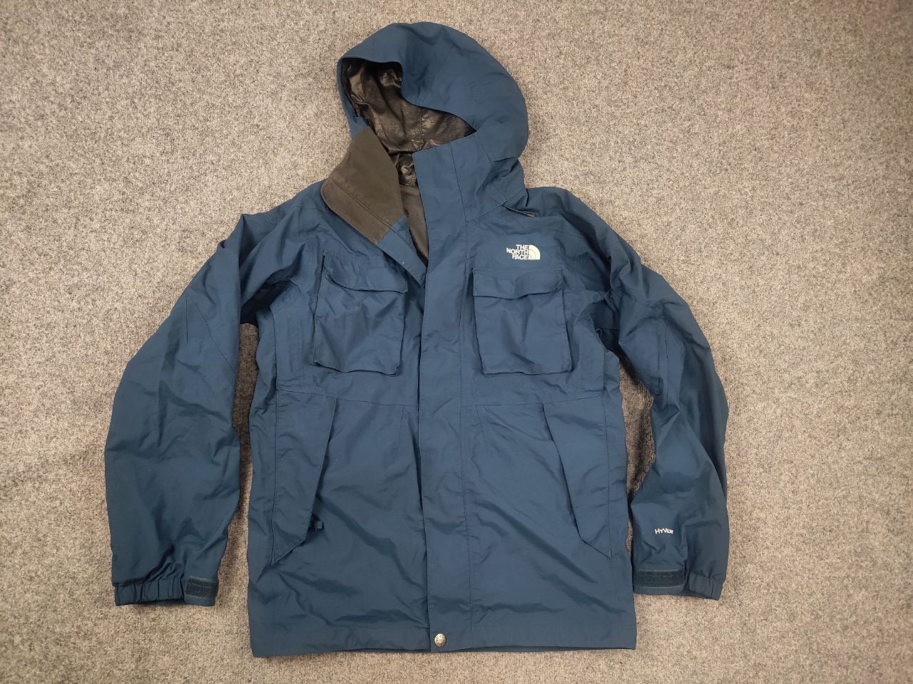 The North Face Vintage The North Face Blue HyVent Hooded Zip Ski Jacket Y2K Size US S / EU 44-46 / 1 - 2 Thumbnail
