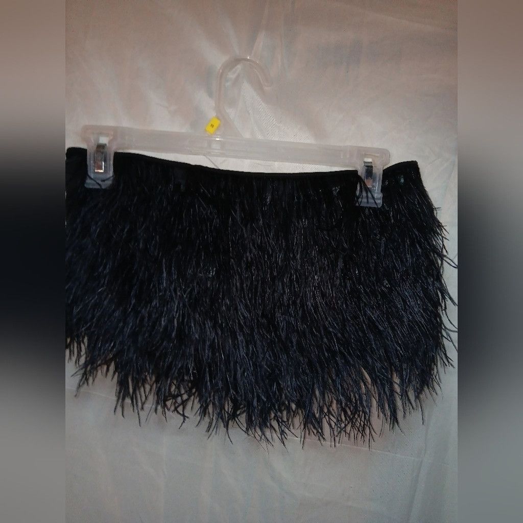 Missguided missguided, black hairy tube top w/zipper back, Size 6, nwot Size M / US 6-8 / IT 42-44 - 1 Thumbnail
