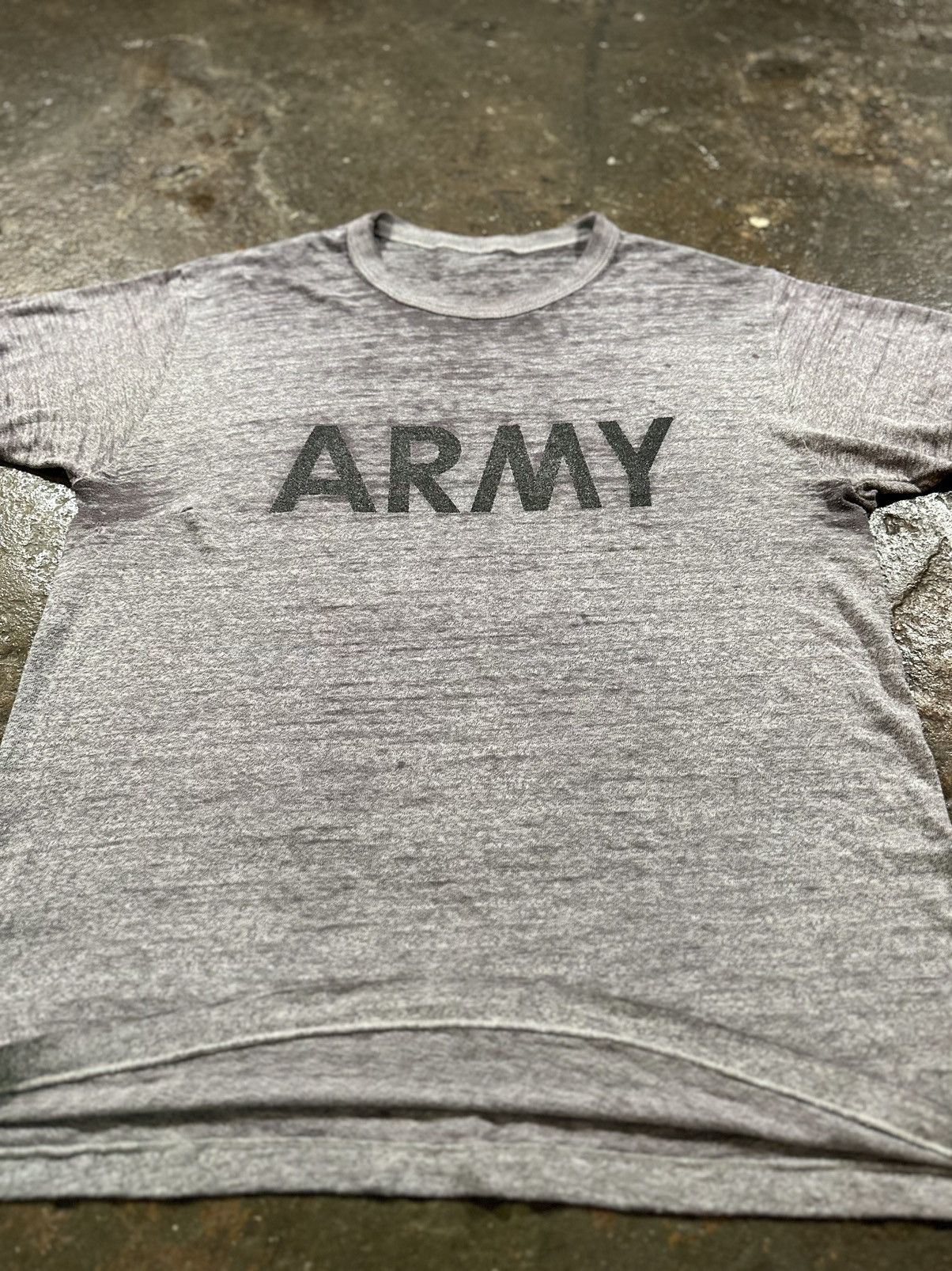 Other VINTAGE ARMY SHIRT L GRAY FADED 80s SINGLE STITCH MILITARY Size US XL / EU 56 / 4 - 7 Thumbnail
