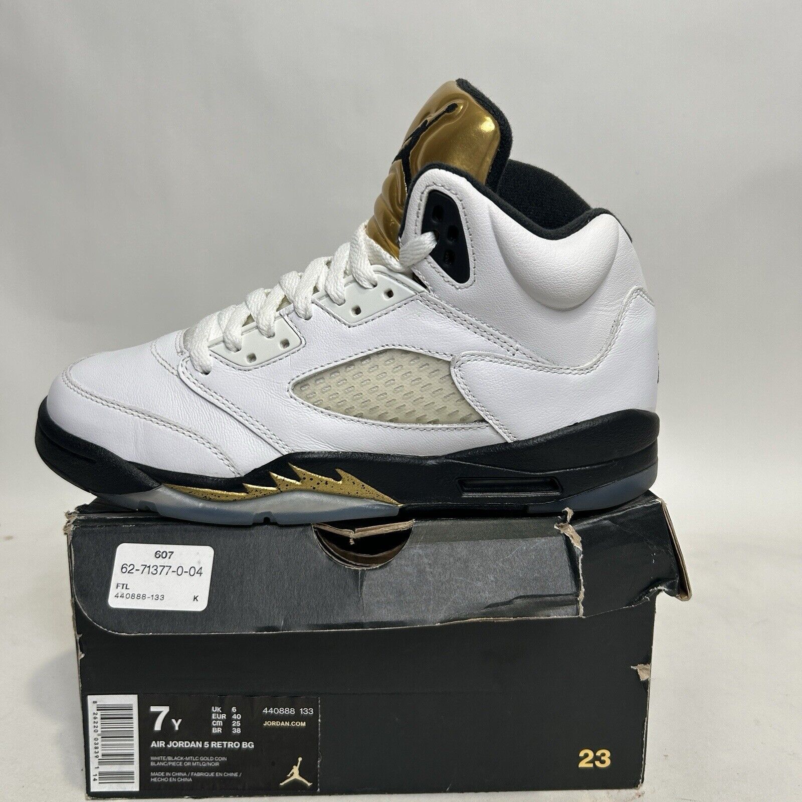 Other Nike Air Jordan 5 Retro BG Olympic “Gold Coin” 2024 Size US 8.5 / IT 38.5 - 6 Thumbnail