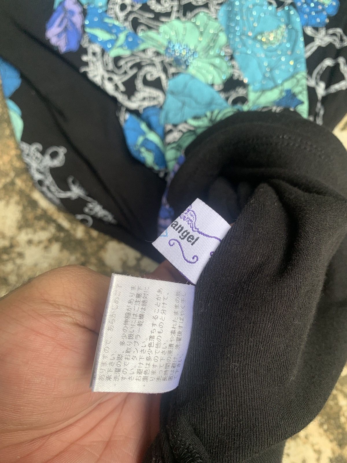 Japanese Brand y2k to the angel Japan Black Floral Poem Quotes Graphic Top Size M / US 6-8 / IT 42-44 - 10 Thumbnail