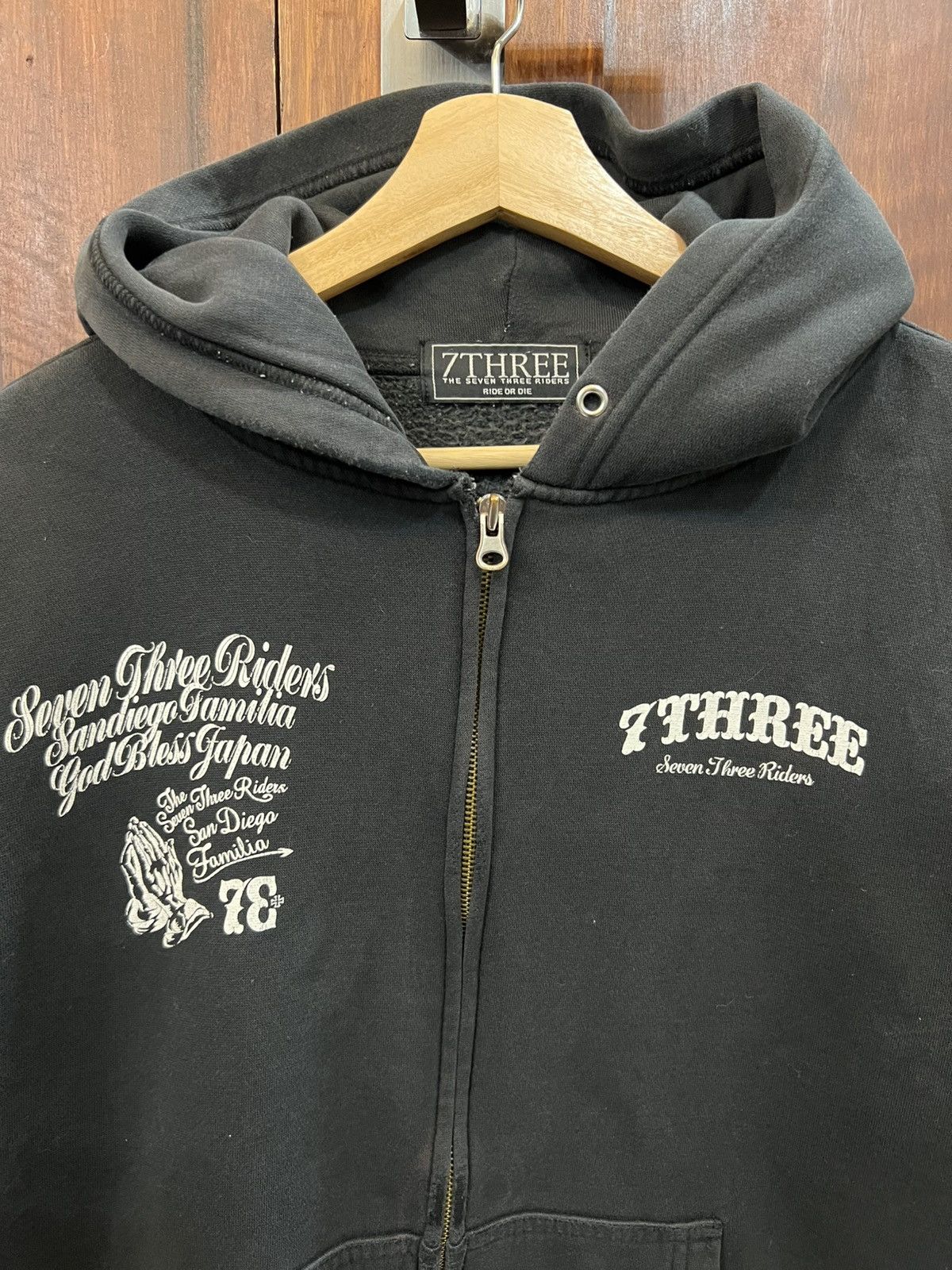 If Six Was Nine × Japanese Brand × Le Grande Bleu (L.G.B.) Vintage 7Three Die Rider Dragon Hoodies Size US L / EU 52-54 / 3 - 5 Thumbnail