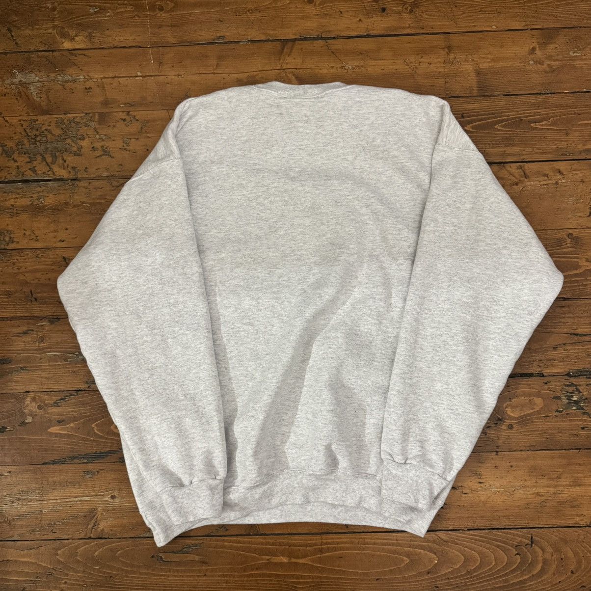 Hanes Gray Vintage 90s Peace & Music Crewneck Sweatshirt Size US L / EU 52-54 / 3 - 7 Thumbnail