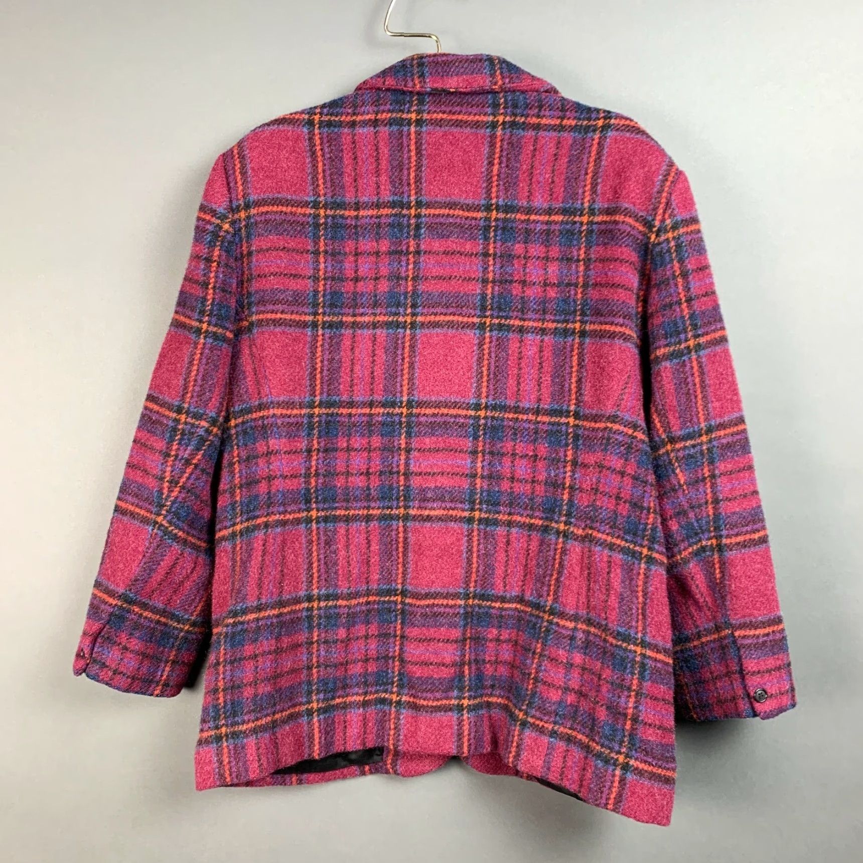 Vintage VINTAGE Woolrich Purple Plaid Button Womens Blazer USA Size Large Size L / US 10 / IT 46 - 5 Thumbnail