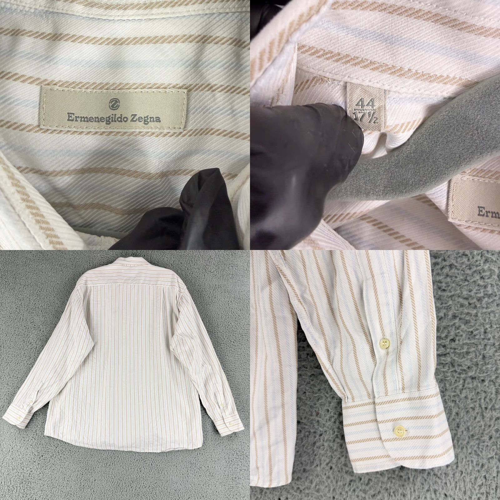 Ermenegildo Zegna Ermenegildo Zegna Dress Shirt Mens XL White Stripe 100% Cotton Long Sleeve Dress Shirt Mens XL White Stripe 100% Cotton Long Sleeve Size 46R - 8 Thumbnail