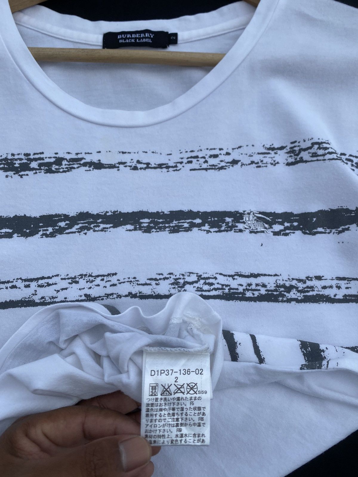 Burberry Vintage Burberry Black Label Stripes Tshirt Size US S / EU 44-46 / 1 - 10 Thumbnail