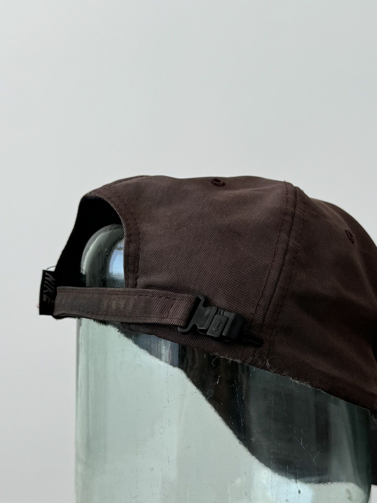 Nike × Vintage Vintage 90s Nike Big Logo Brown Cap Size ONE SIZE - 5 Thumbnail
