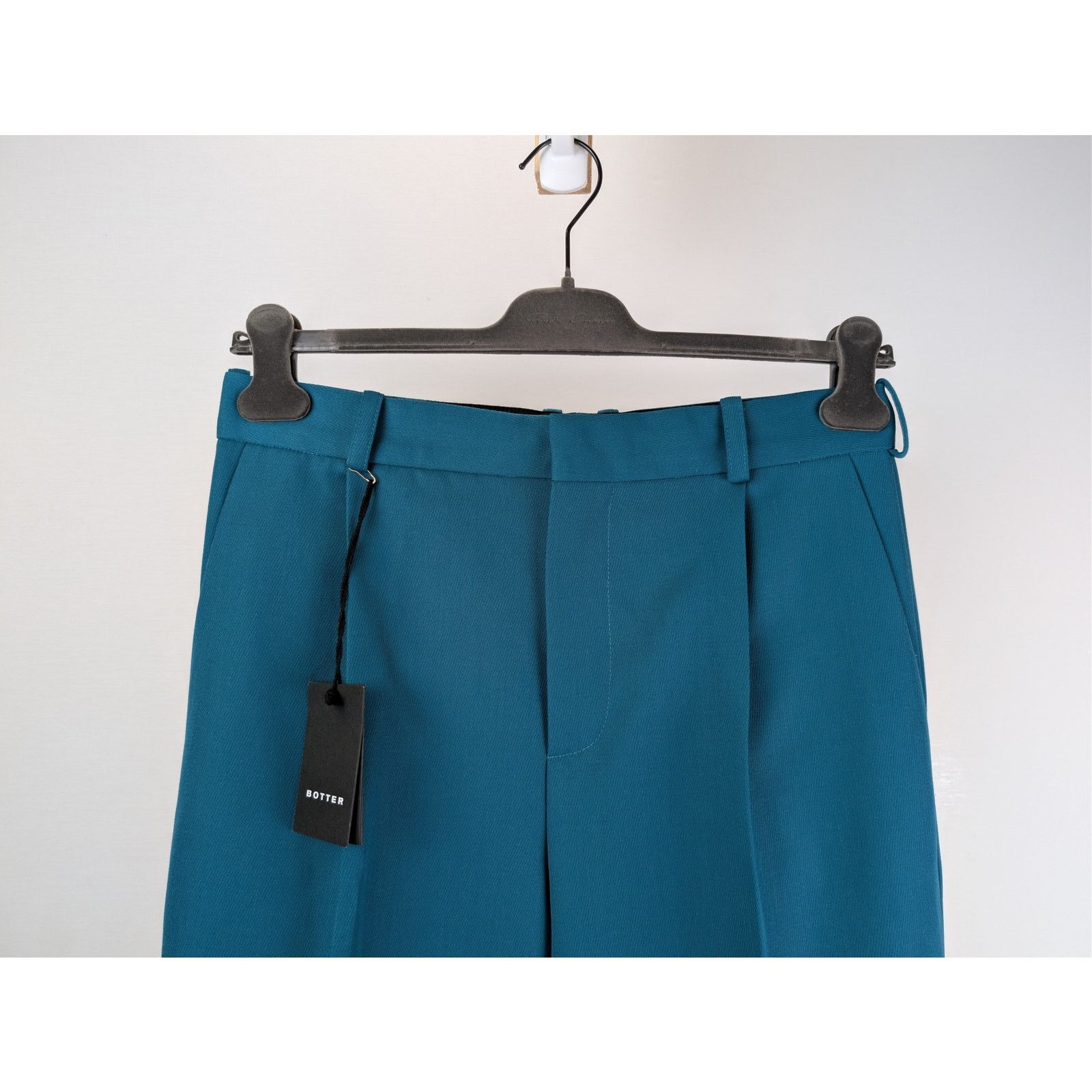 BOTTER o1rshd1 CC20 Wool Classic Trouser with Pleated in Petrol Size US 32 / EU 48 - 3 Thumbnail