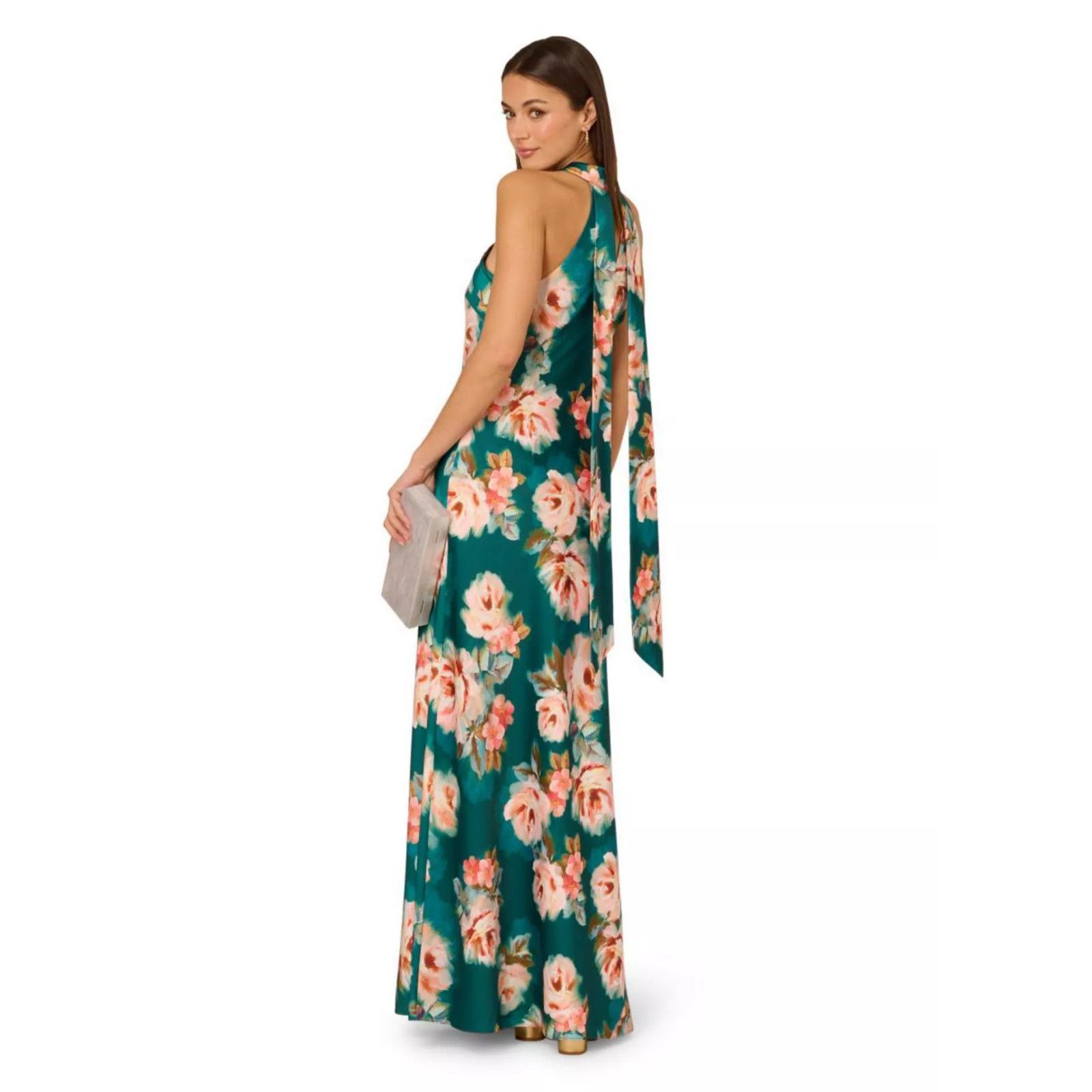 Other Adrianna Women's Sleeveless Halter Gown - Teal, Size 12 Size XL / US 12-14 / IT 48-50 - 5 Thumbnail