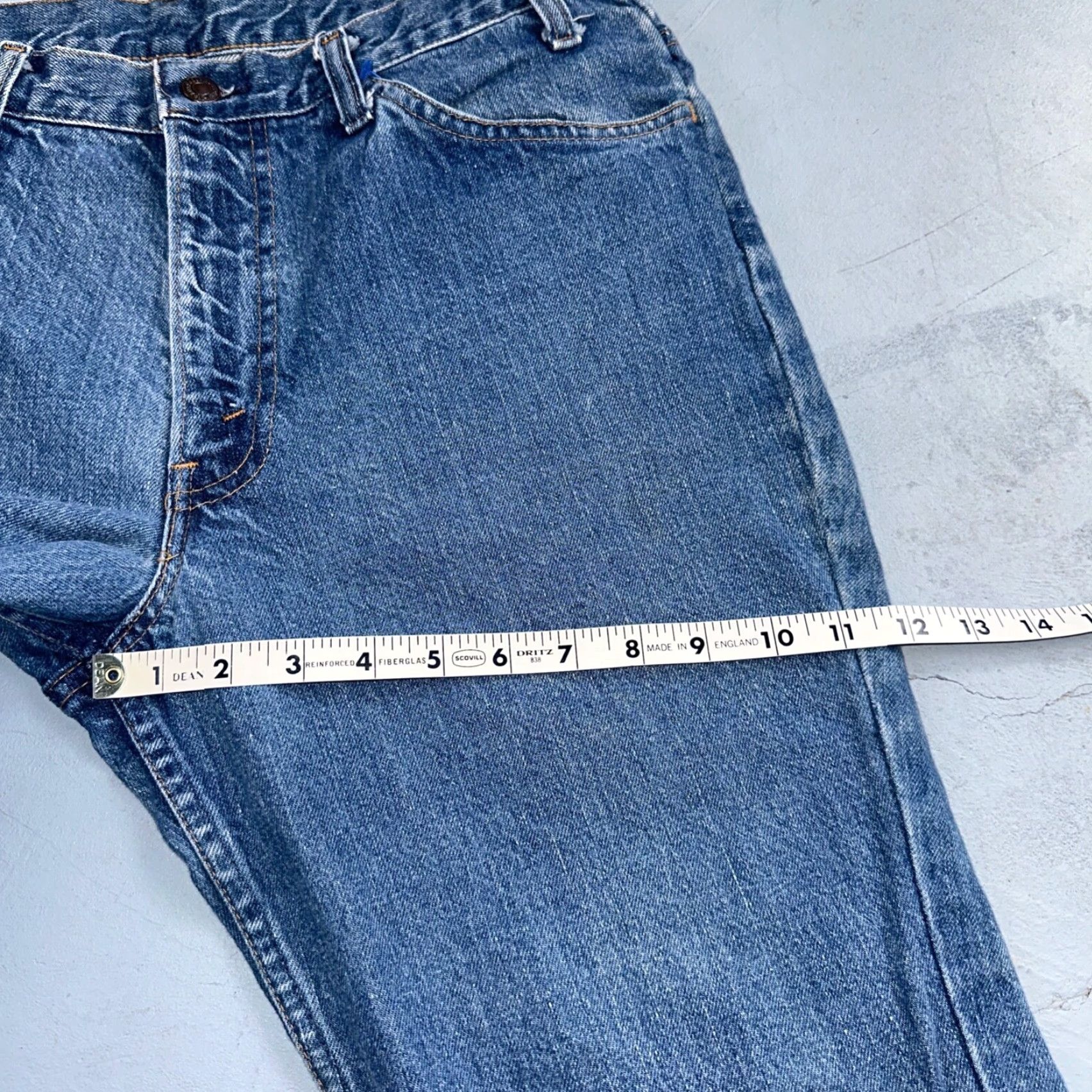 Levi's VINTAGE Levi's 684 USA Orange Tab Bootcut Jeans 34x32 Blue Bell Bottom Denim Cotton Men's Blue 70s Flare N/A Size US 34 / EU 50 - 7 Thumbnail