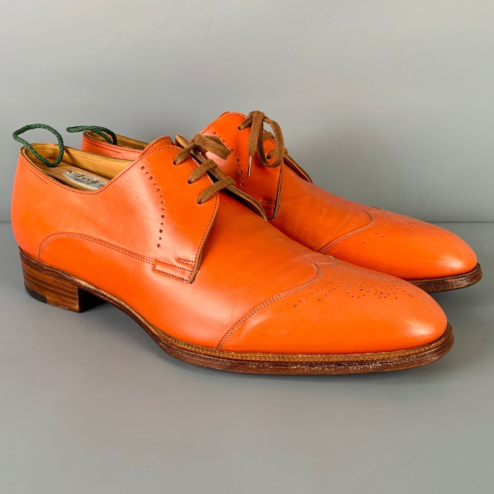 John Lobb JOHN LOBB Size 8.5 Orange Perforated Leather Lace-Up Shoes Size US 8.5 / EU 41-42 - 1 Thumbnail
