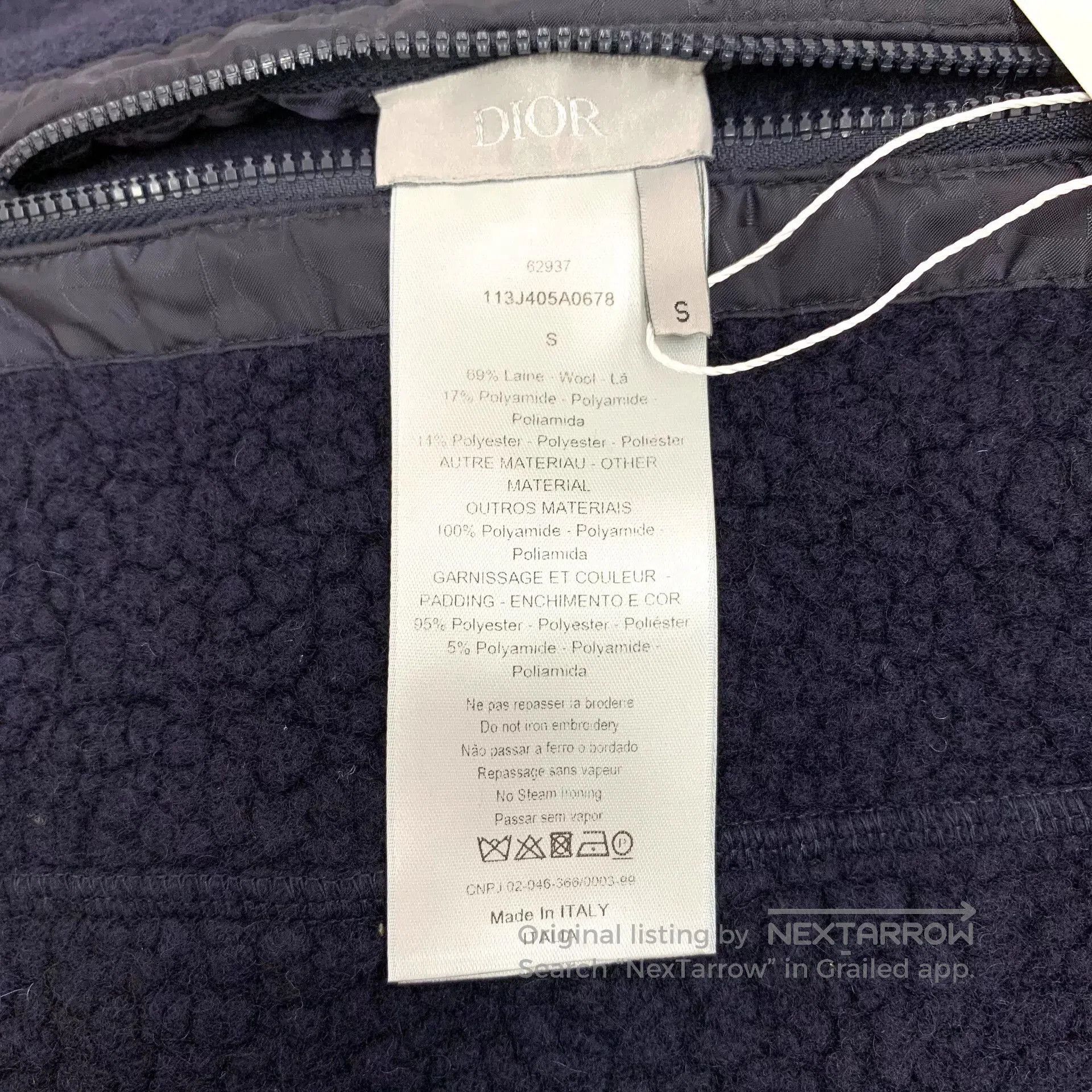 Dior navy blue dior logo wool jacket. Size US S / EU 44-46 / 1 - 5 Thumbnail