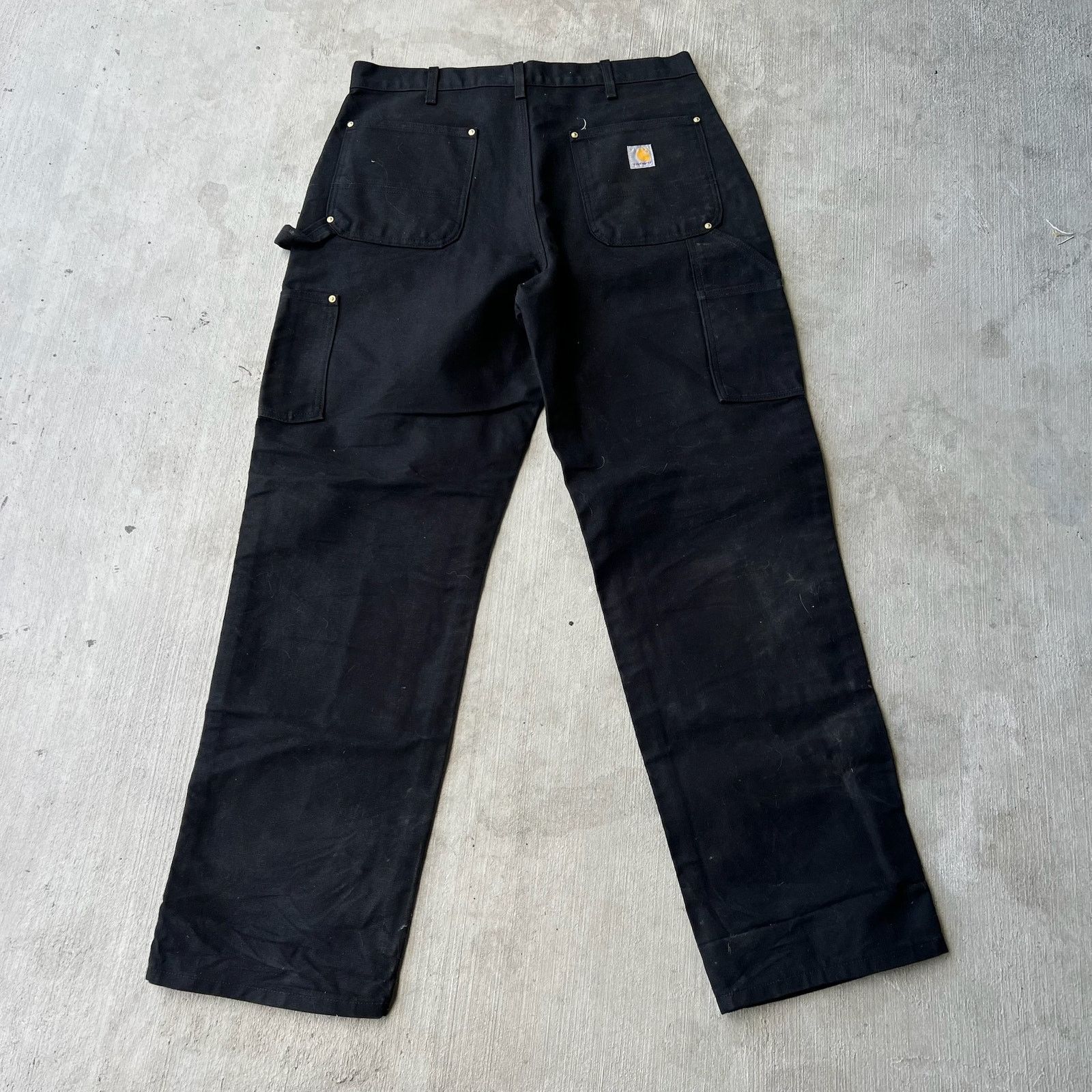 Carhartt × Vintage Carhartt faded black double knee work wear carpenter pants Size US 35 - 5 Thumbnail