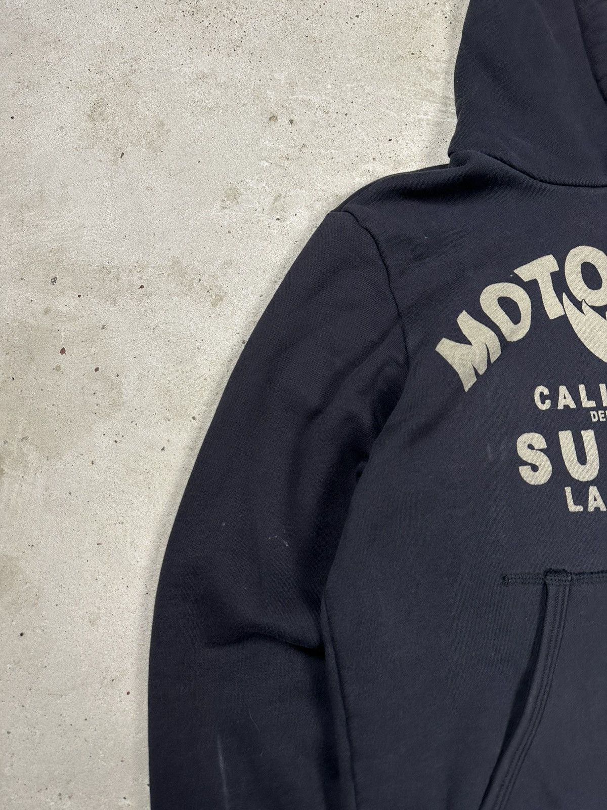 Johnson Motors × Vintage Vintage Johnson Motors Moto Works Navy Hoodie Logo Size US M / EU 48-50 / 2 - 6 Thumbnail