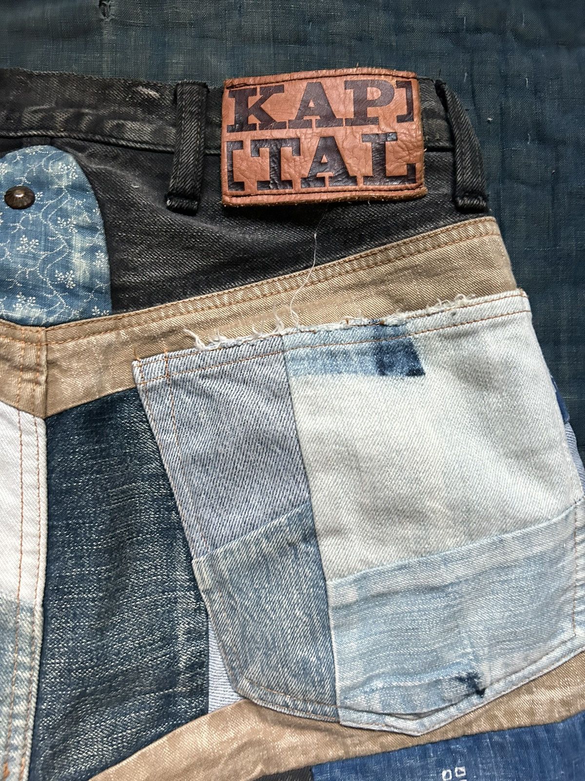 Kapital × Kapital Kountry Kapital Kountry Denim Thunderbird short pants Size US 32 / EU 48 - 7 Thumbnail