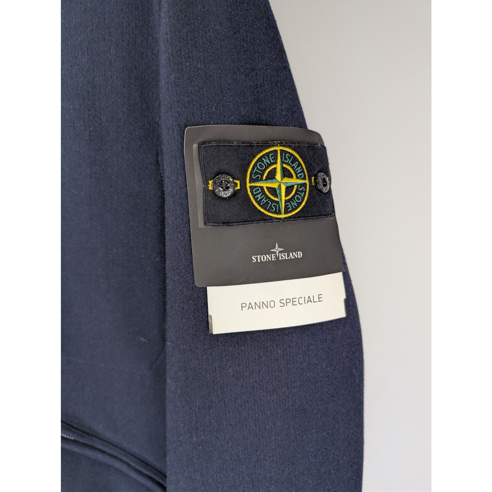 Stone Island o1rshd1 Panno Speciale Hoodie Jacket in navy blue wool blend Size US L / EU 52-54 / 3 - 5 Thumbnail