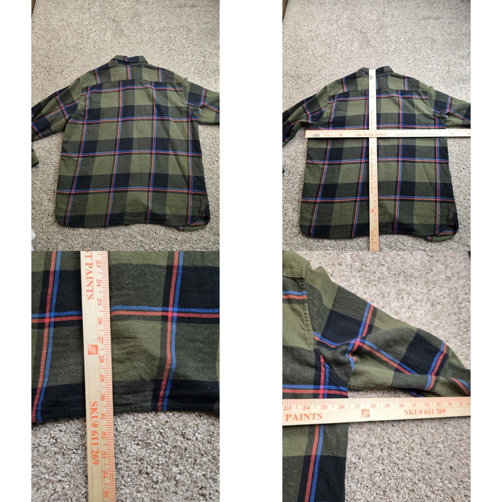 Levi's Levi's Jackson Worker Flannel Shirt XL Green Plaid Long Sleeve Relaxed Fit Mens Button-Up | Cotton Flannel | Vintage: No Size US XL / EU 56 / 4 - 8 Thumbnail