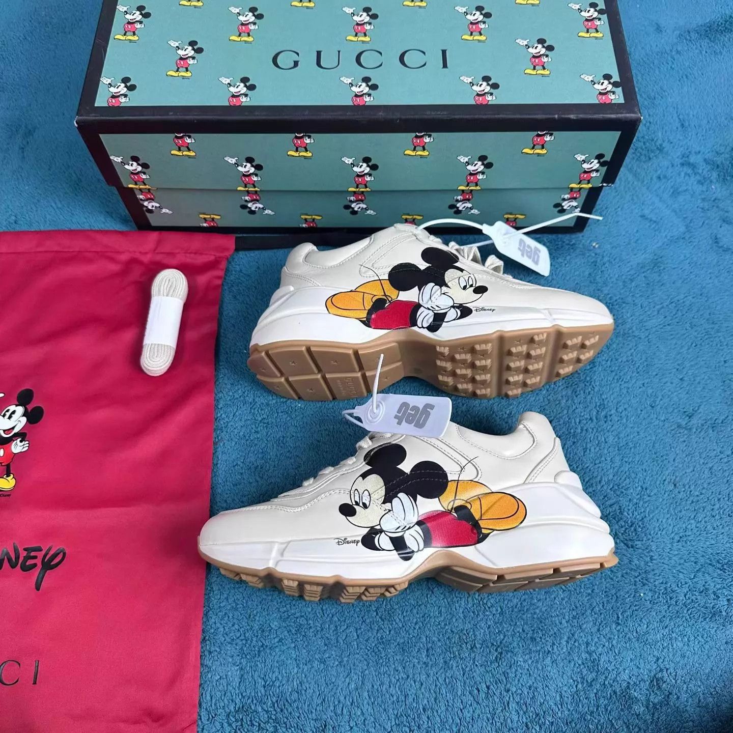 Gucci Gucci Rhyton x Mickey Mouse Women's EU 35.5 Sneakers Size US 5 / IT 35 - 2 Thumbnail