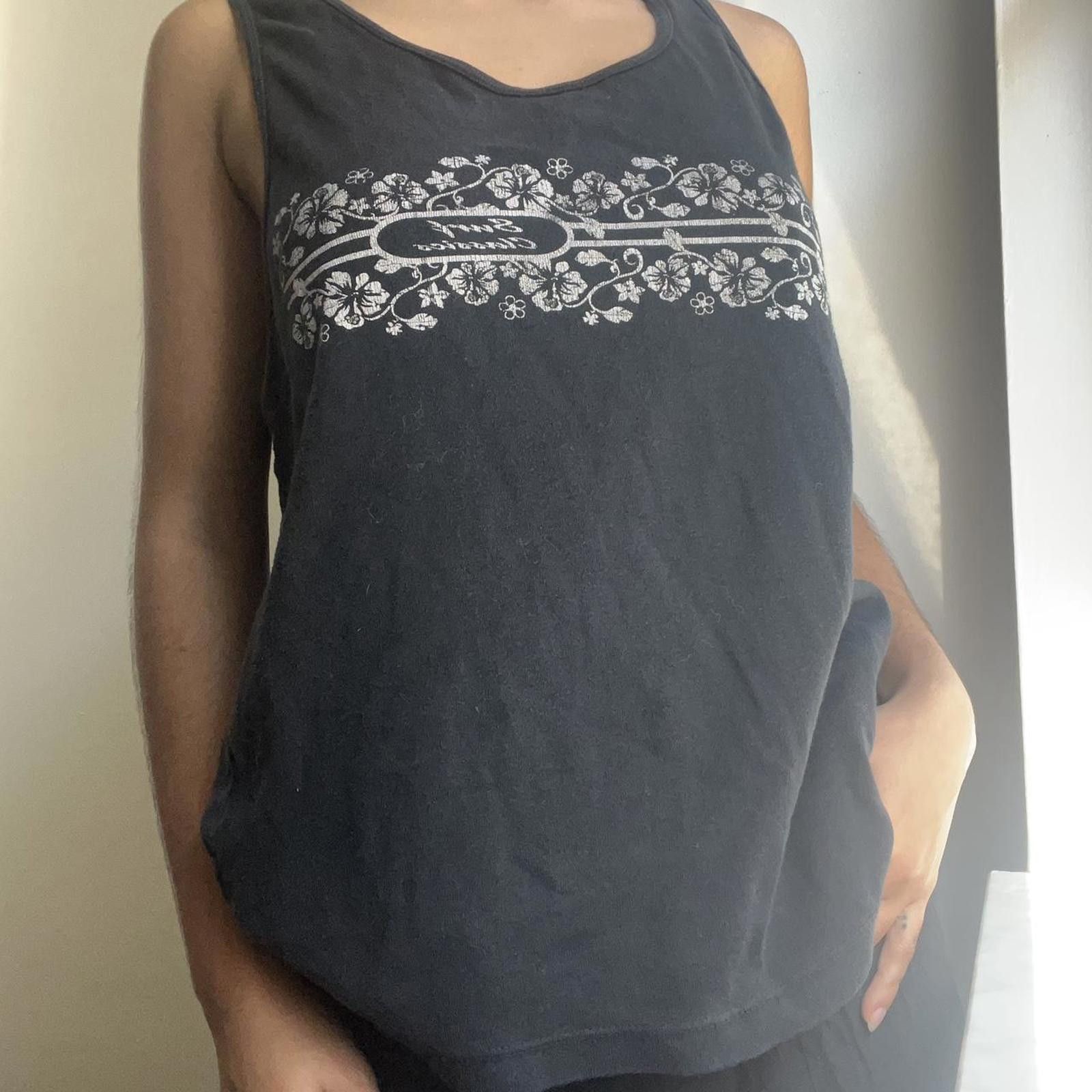 Other Black muscle tank surf classics with hibiscus white print Size XL / US 12-14 / IT 48-50 - 6 Thumbnail
