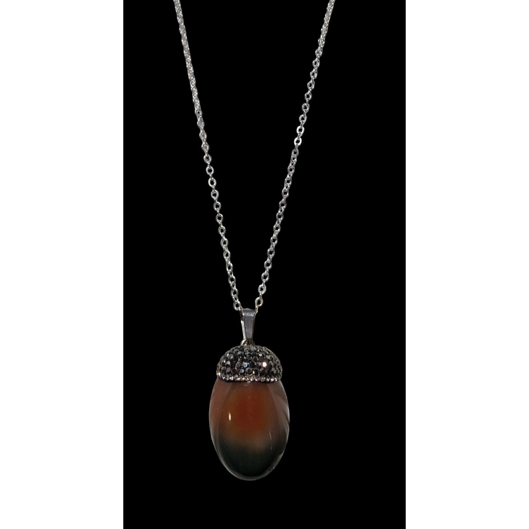 Other Orange And Green Rhinestone Capped Gemstone Necklace Size ONE SIZE - 6 Thumbnail