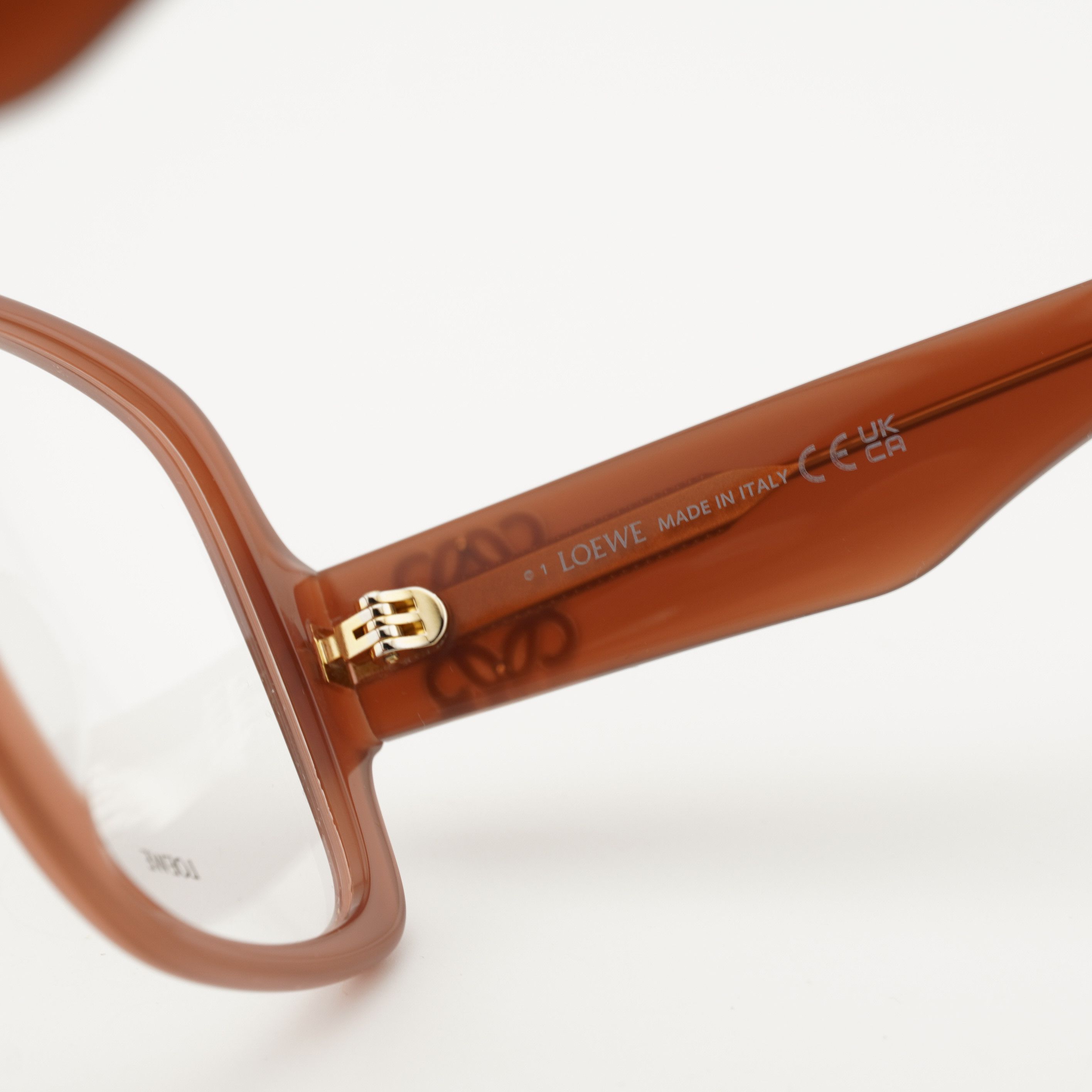 Loewe Loewe LW50051I 066 Eyeglasses Shiny Red 54mm Square Frame Size ONE SIZE - 4 Thumbnail