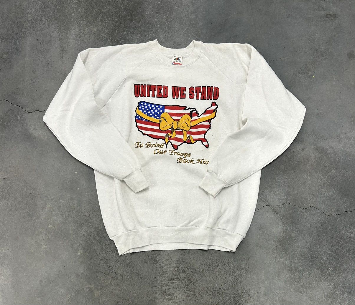 Fruit Of The Loom × Vintage Vintage USA bring the troops home crewneck Size US XXL / EU 58 / 5 - 1 Thumbnail