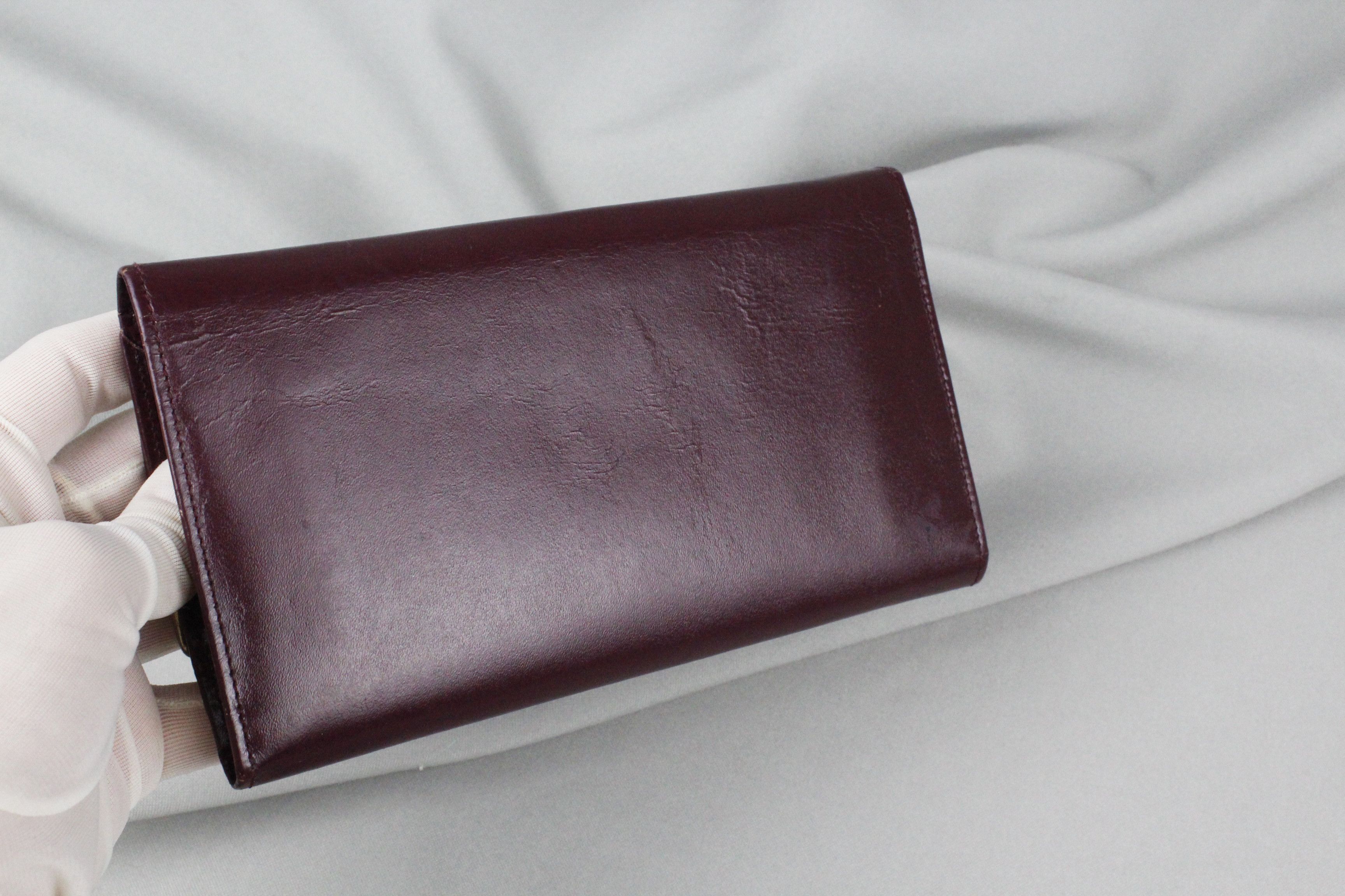 Cartier Vintage Cartier Logo Burgundy Leather Wallet Size ONE SIZE - 4 Thumbnail