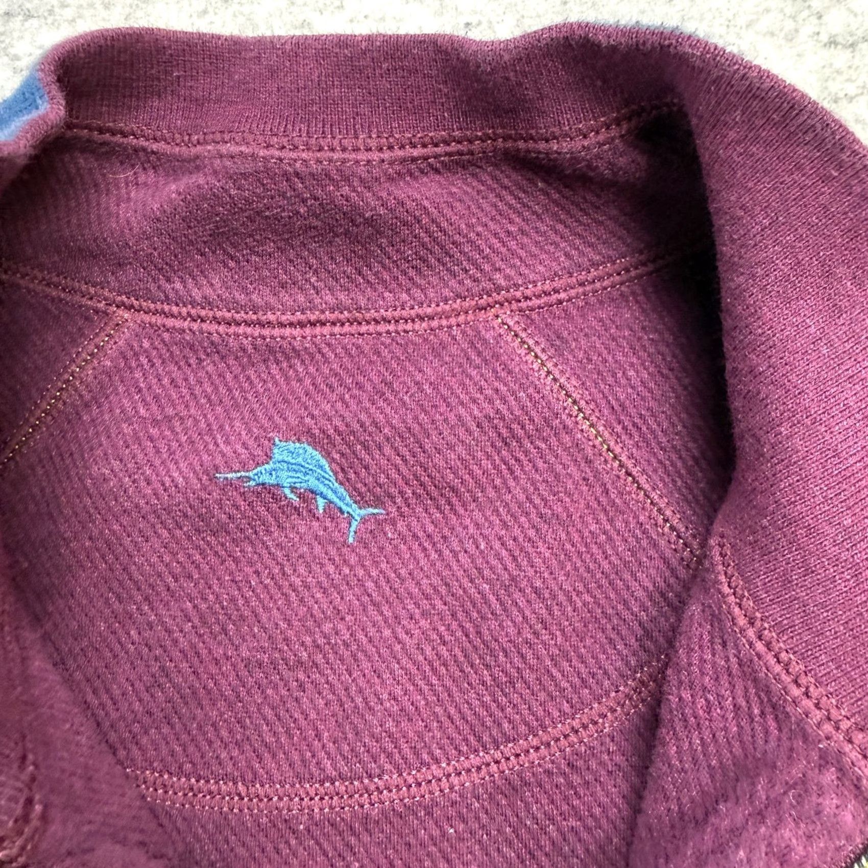 Tommy Bahama Tommy Bahama Sweater Mens Large 1/4 Zip Reversible Mock Neck Blue Knit Pullover Sweatshirt Cardigan Style Shirt Size US L / EU 52-54 / 3 - 5 Thumbnail
