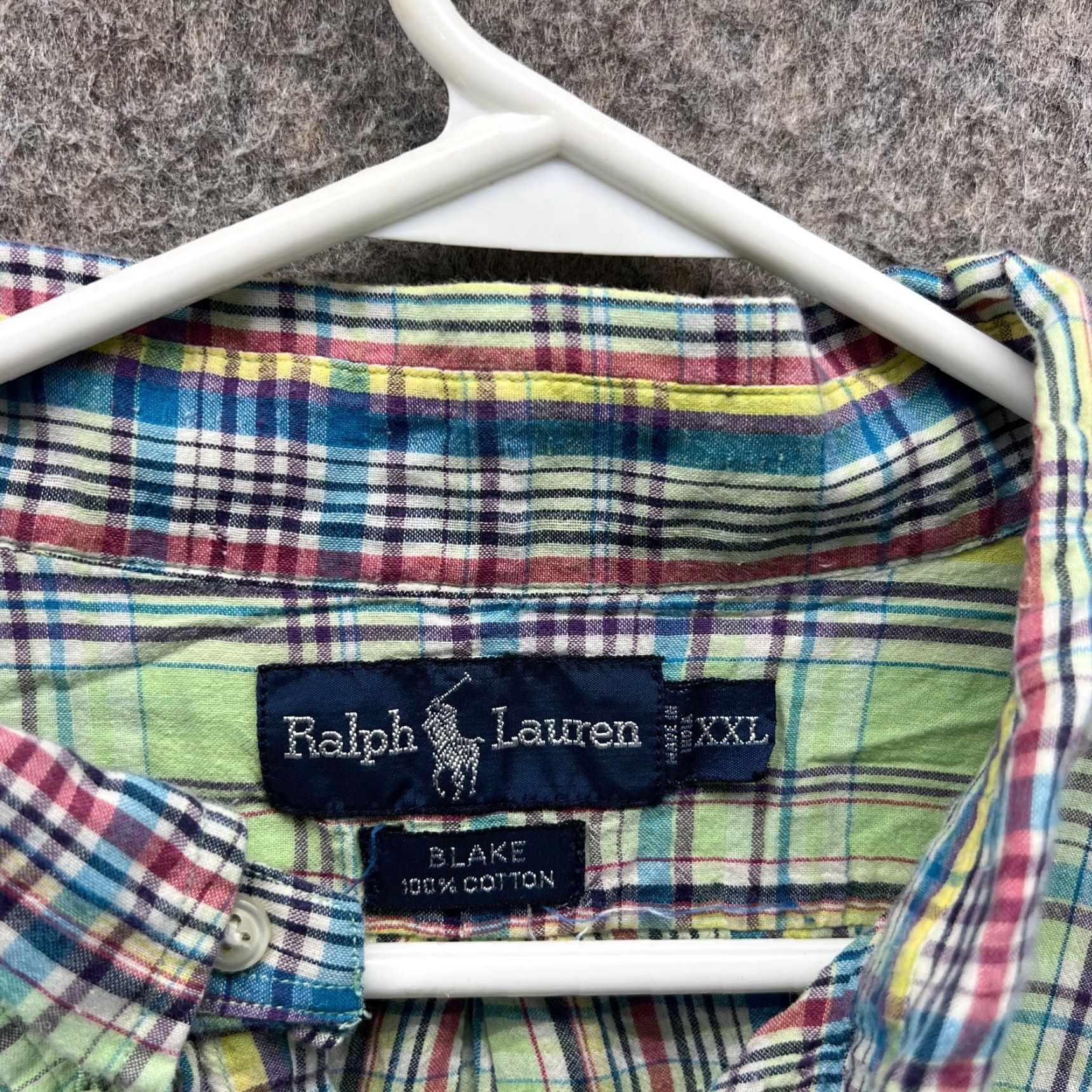 Ralph Lauren Ralph Lauren Shirt Men XXL Green Blue Casual Button Down Plaid Vintage Blake Size US XXL / EU 58 / 5 - 2 Thumbnail