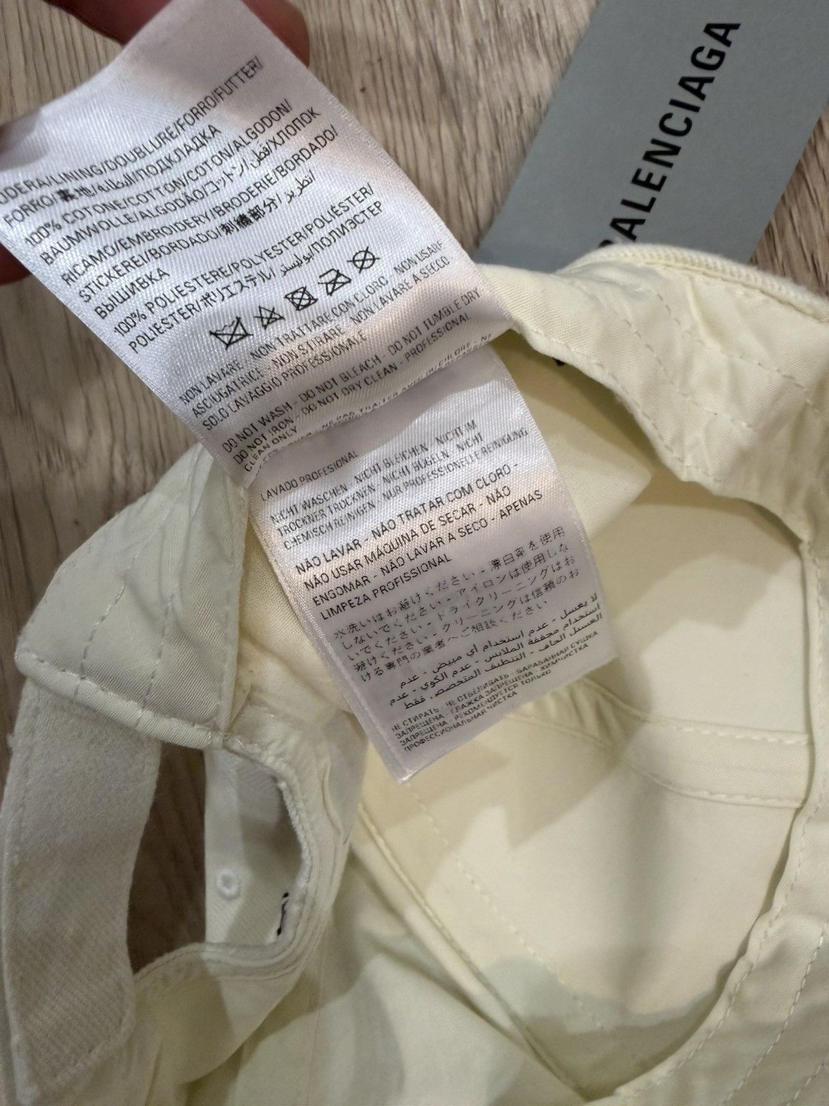 Balenciaga BALENCIAGA Blackletter Script Distressed Baseball Cap Size ONE SIZE - 7 Thumbnail