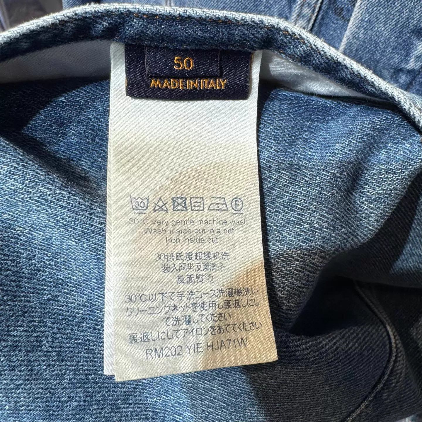 Louis Vuitton LV Washed Blue Distressed Monogram Grad Jkt 50 New Size US M / EU 48-50 / 2 - 6 Thumbnail
