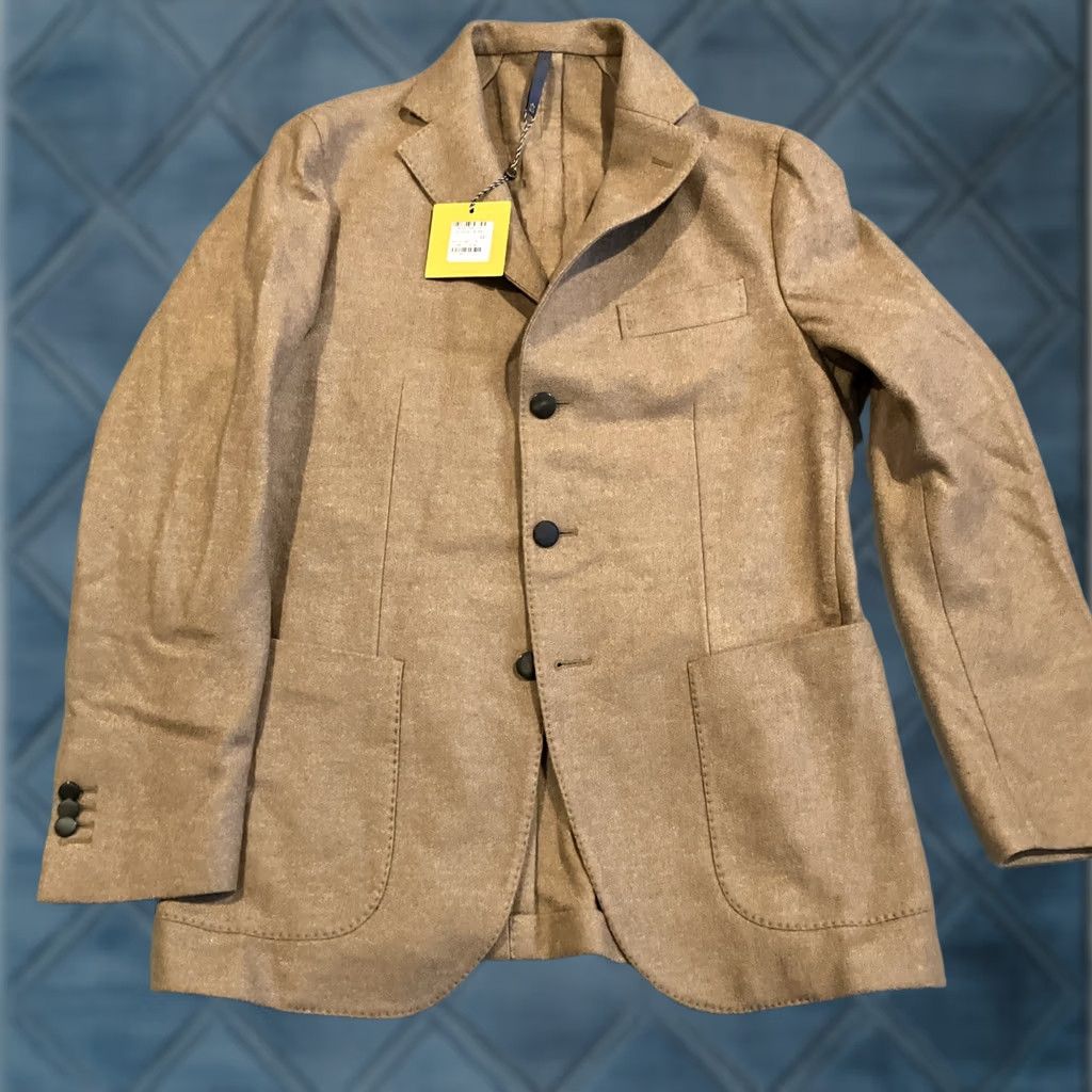 Camel Montedoro Slowear Sport Jacket 100% Virgin Wool Camel Size 38 Brown Men Jacket US 38 EU 48 NWT Size US XXS / EU 40 - 1 Thumbnail