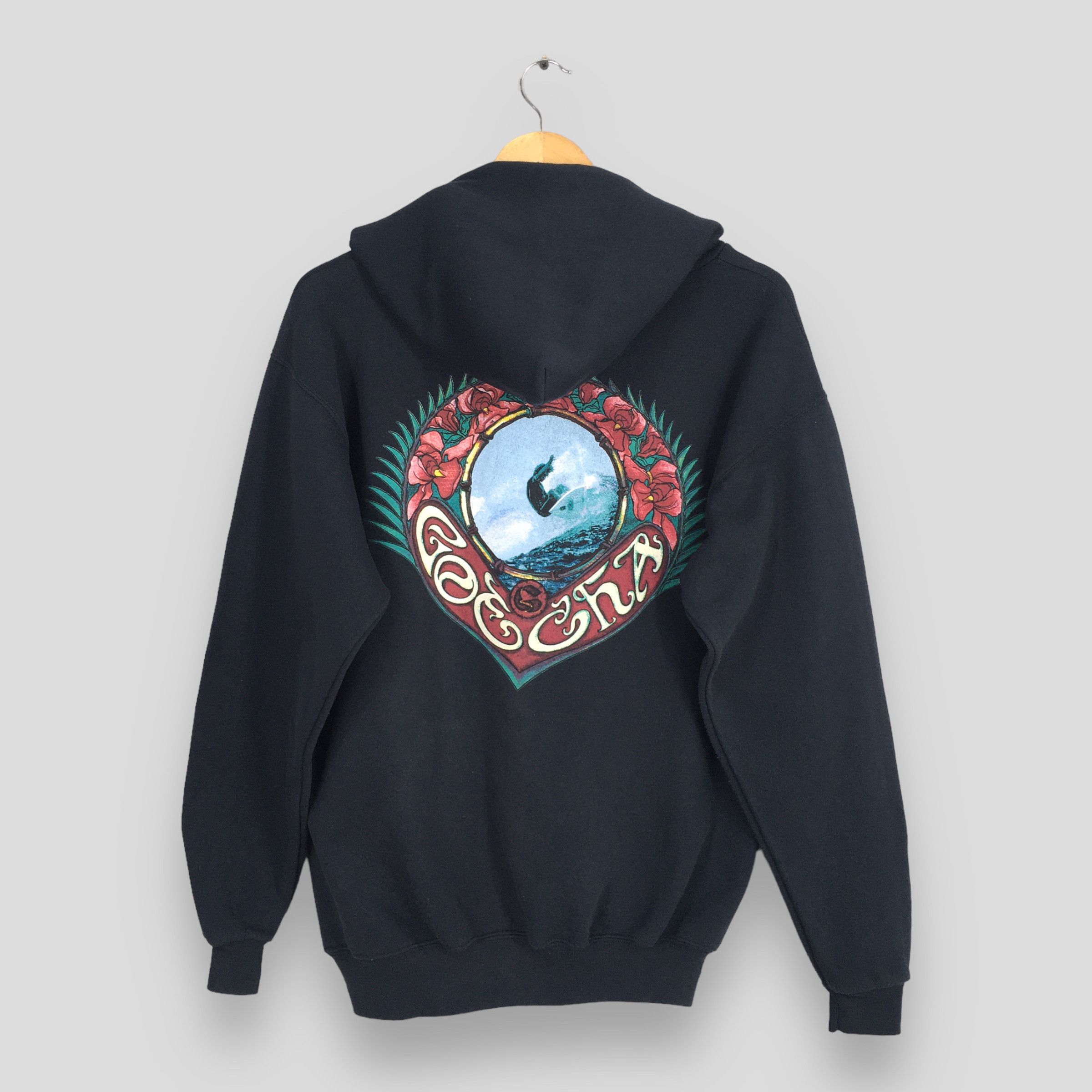 Gotcha Vintage 90s Gotcha Surf Black Hoodie Sweatshirt Medium Size US M / EU 48-50 / 2 - 1 Thumbnail